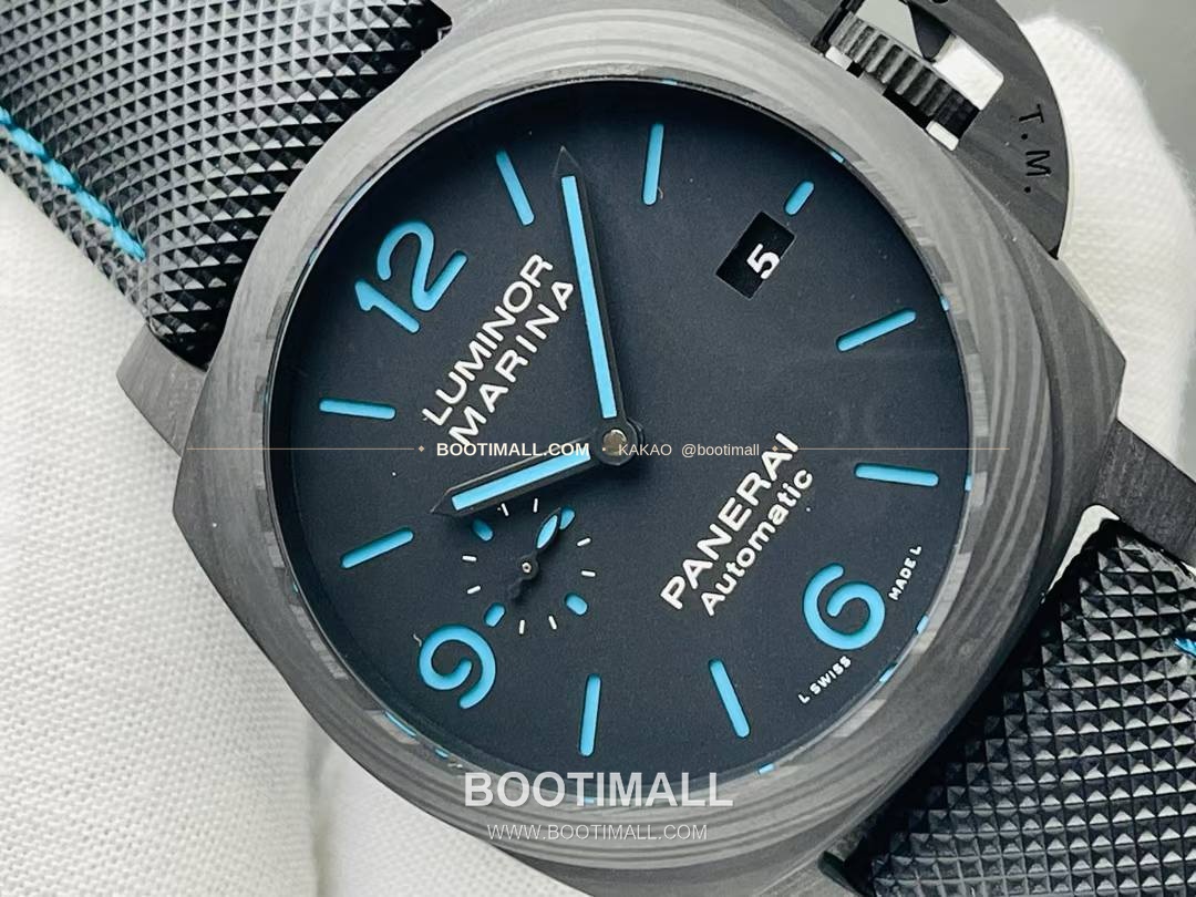 파네라이 루미노르 PAM01661 카본 샌드위치다이얼 블루야광 오토매틱 Panerai Luminor PAM01661 Carbon Sandwich Dial Blue Lume Automatic 44mm 4