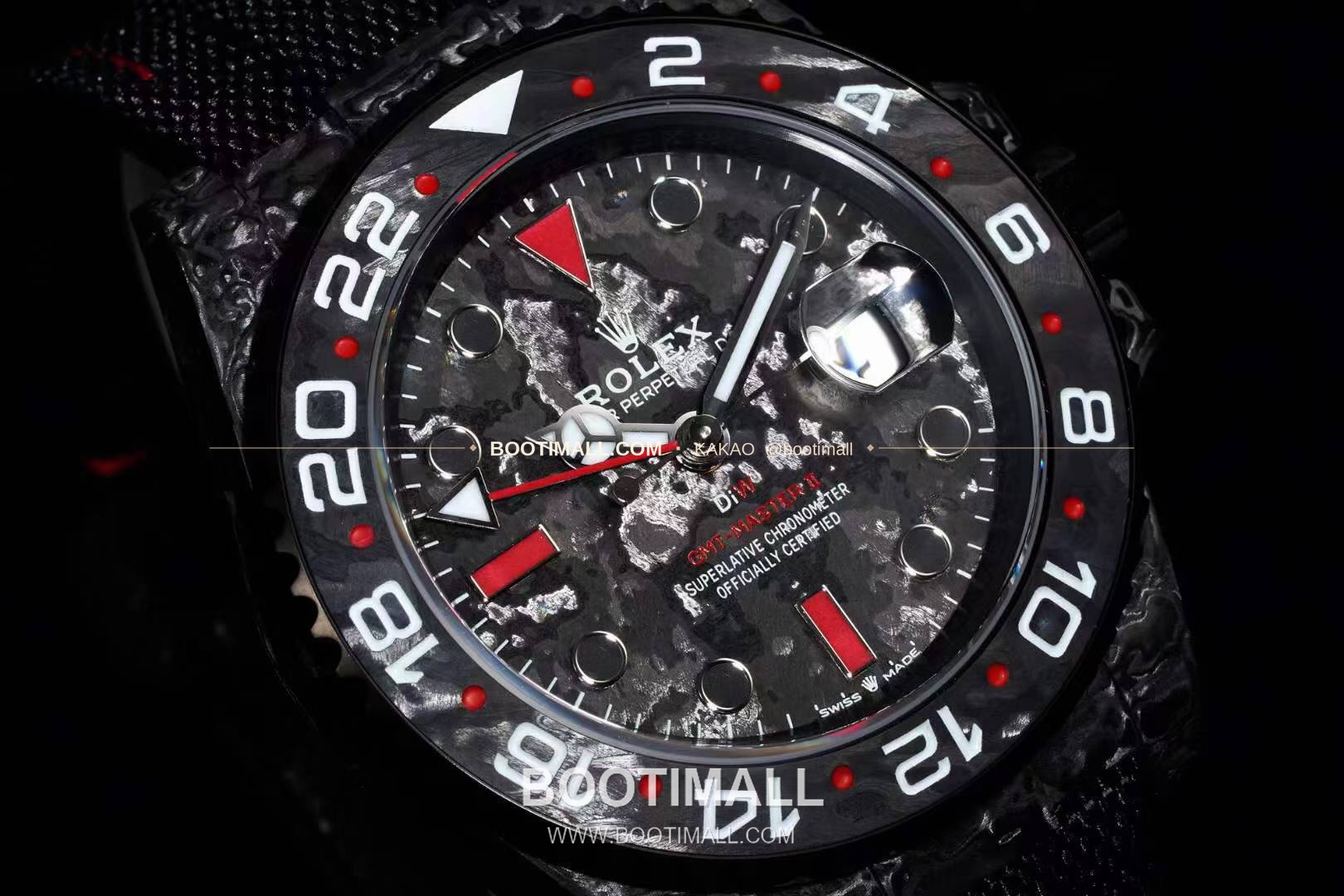 롤렉스 GMT마스터2 NTPT카본 블랙다이얼 듀얼타임 오토매틱 Rolex GMT-Master II NTPT Carbon Black Dial Dual Time Automatic 40mm 4