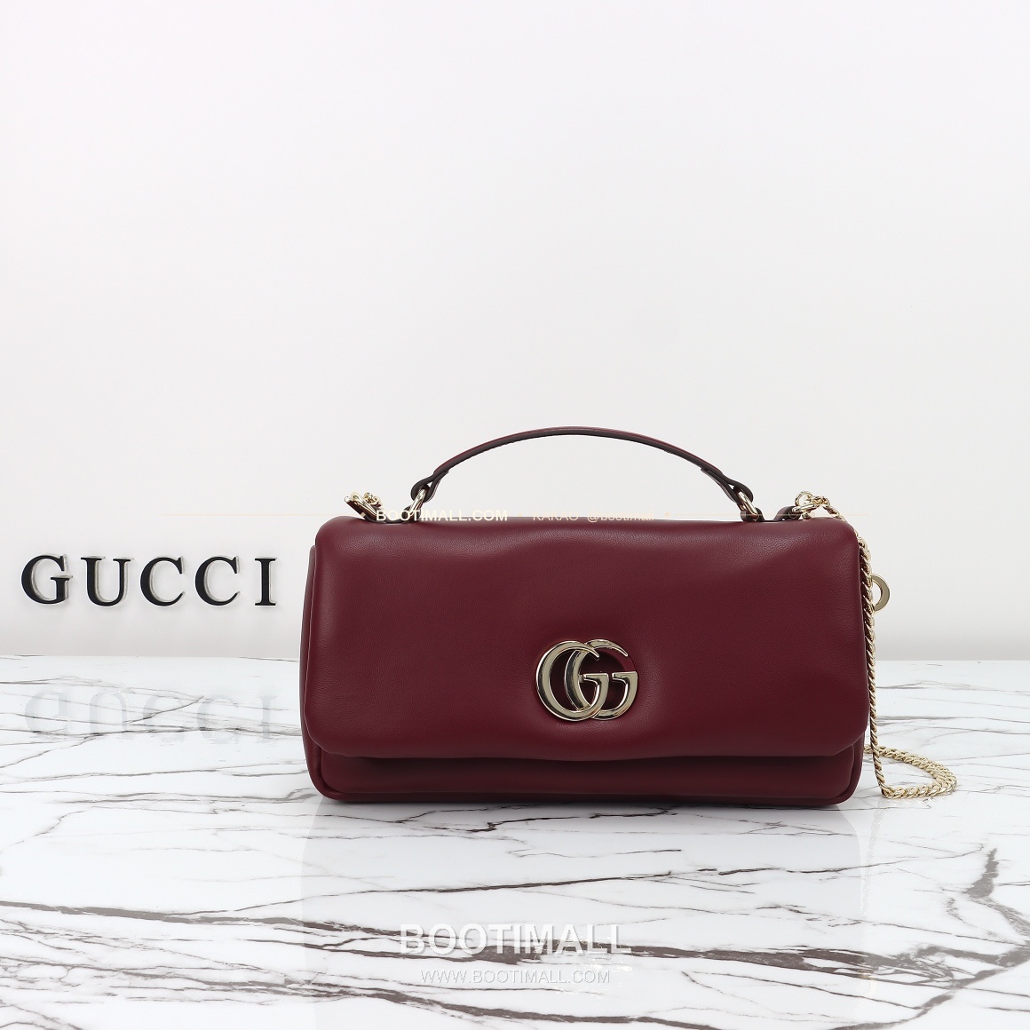 구찌 앵콜라 레드 카프스킨 슬림 숄더백 Gucci Ancora Red Calfskin Slim Shoulder Bag 806016 25.9cm 1