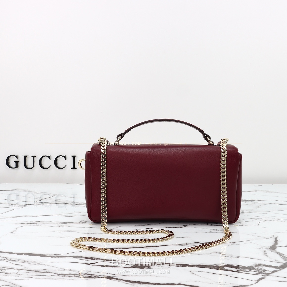 구찌 앵콜라 레드 카프스킨 슬림 숄더백 Gucci Ancora Red Calfskin Slim Shoulder Bag 806016 25.9cm 3