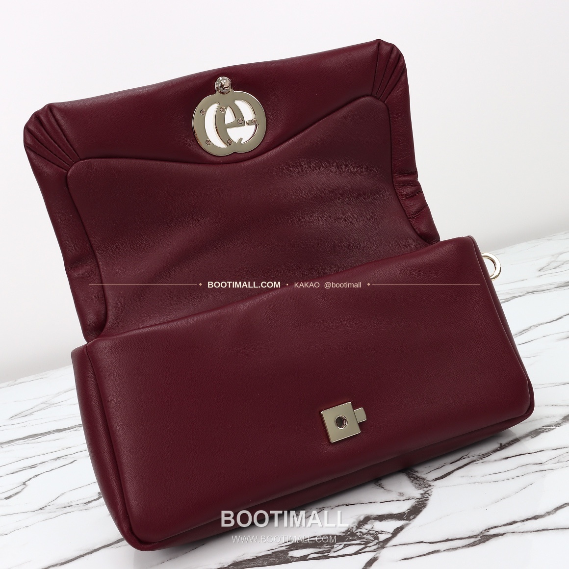 구찌 앵콜라 레드 카프스킨 슬림 숄더백 Gucci Ancora Red Calfskin Slim Shoulder Bag 806016 25.9cm 7