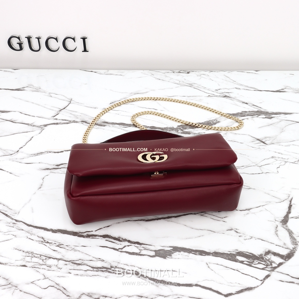 구찌 앵콜라 레드 카프스킨 슬림 숄더백 Gucci Ancora Red Calfskin Slim Shoulder Bag 806016 25.9cm 8