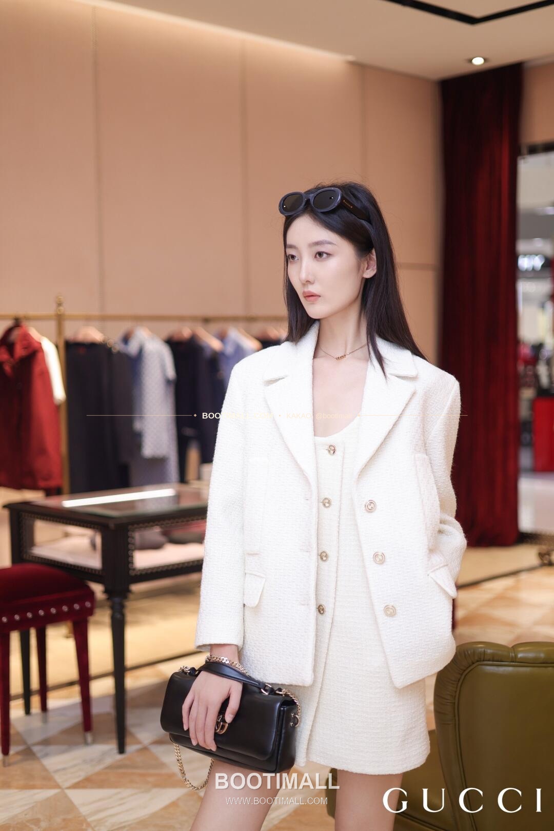 구찌 앵콜라 레드 카프스킨 슬림 숄더백 Gucci Ancora Red Calfskin Slim Shoulder Bag 806016 25.9cm 1