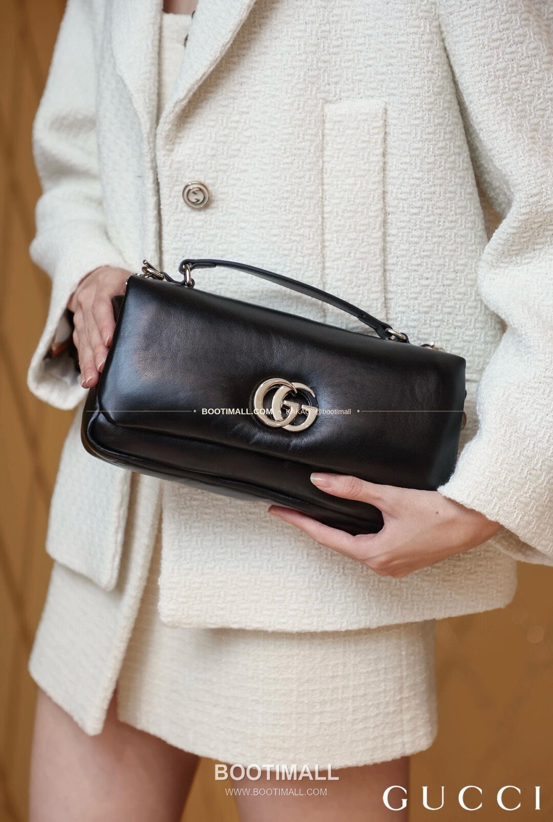 구찌 앵콜라 레드 카프스킨 슬림 숄더백 Gucci Ancora Red Calfskin Slim Shoulder Bag 806016 25.9cm 5