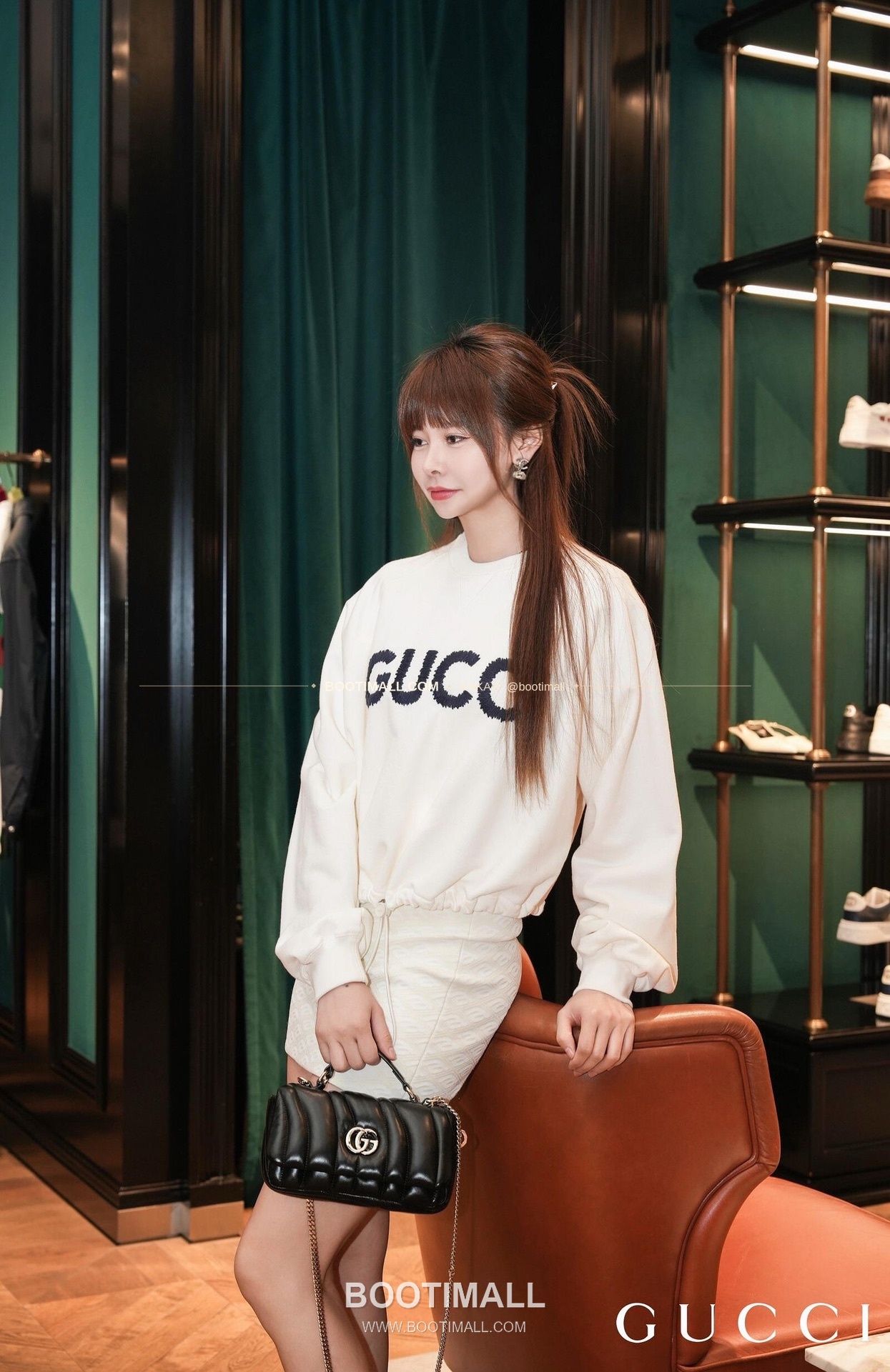 구찌 카프스킨 자수 슬림 숄더백 Gucci Calfskin Embroidered Slim Shoulder Bag 806017 21.1cm 6