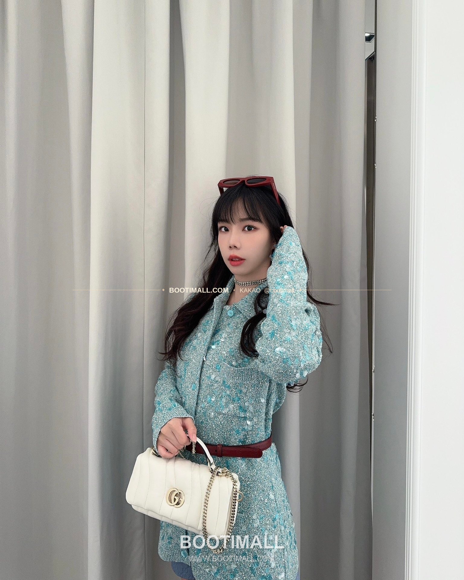 구찌 카프스킨 자수 슬림 숄더백 Gucci Calfskin Embroidered Slim Shoulder Bag 806017 21.1cm 8