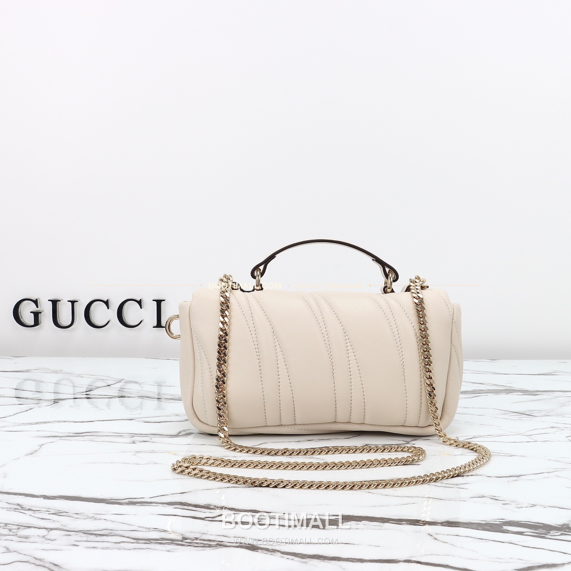 구찌 카프스킨 자수 슬림 숄더백 Gucci Calfskin Embroidered Slim Shoulder Bag 806017 21.1cm 12