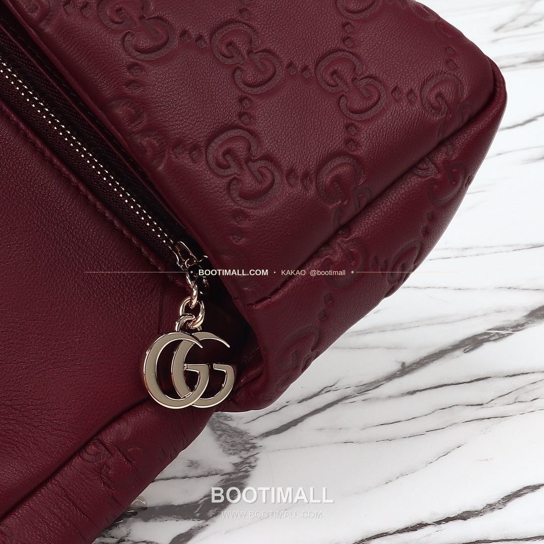 구찌 화이트 엠보싱 카프스킨 슬림 숄더백 Gucci White Embossed Calfskin Slim Shoulder Bag 806017 21cm 10