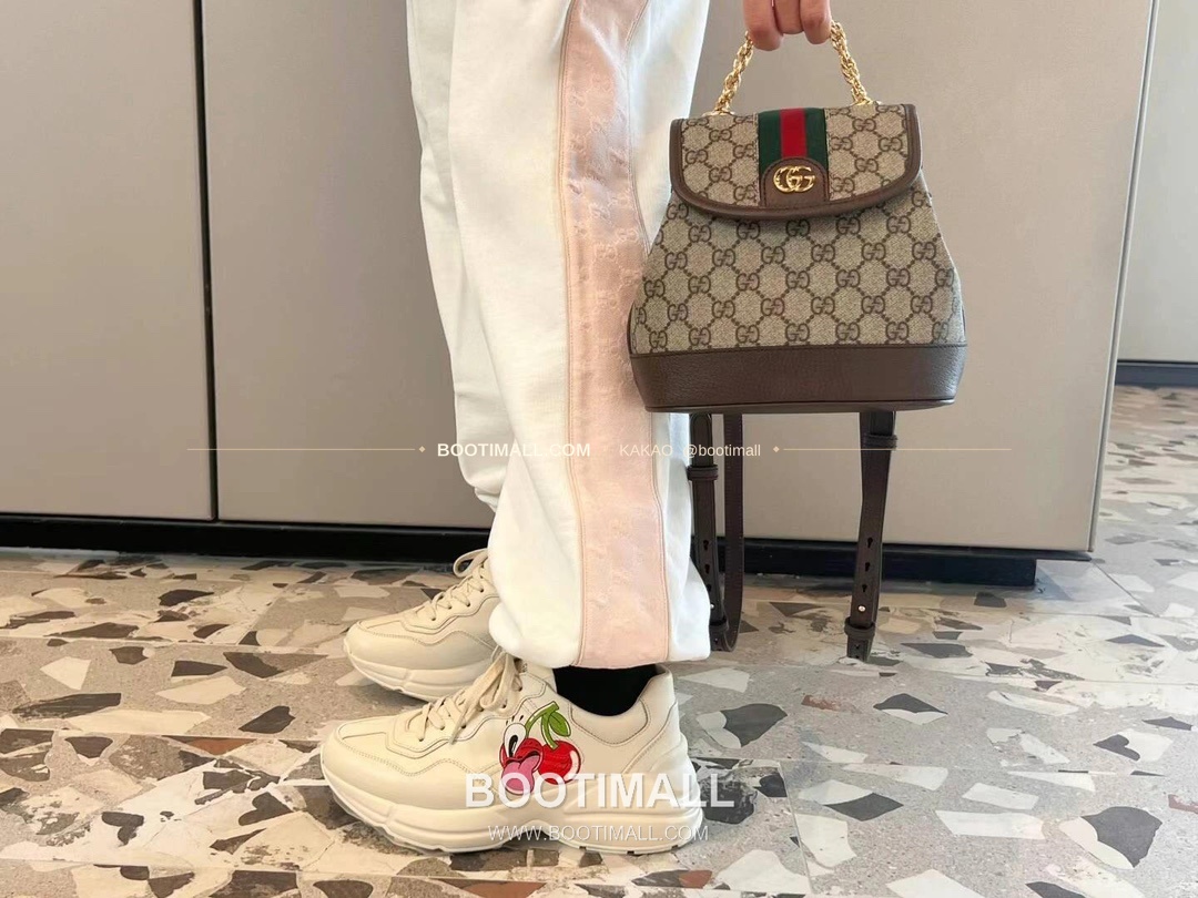 구찌 브라운 카프스킨 구조 미니 백팩 Gucci Brown Calfskin Structured Mini Backpack 795221 20.5cm 5