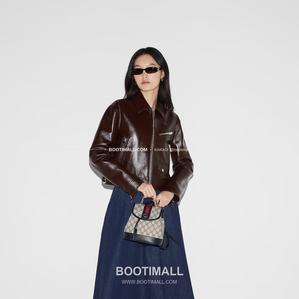 구찌 브라운 카프스킨 구조 미니 백팩 Gucci Brown Calfskin Structured Mini Backpack 795221 20.5cm 11