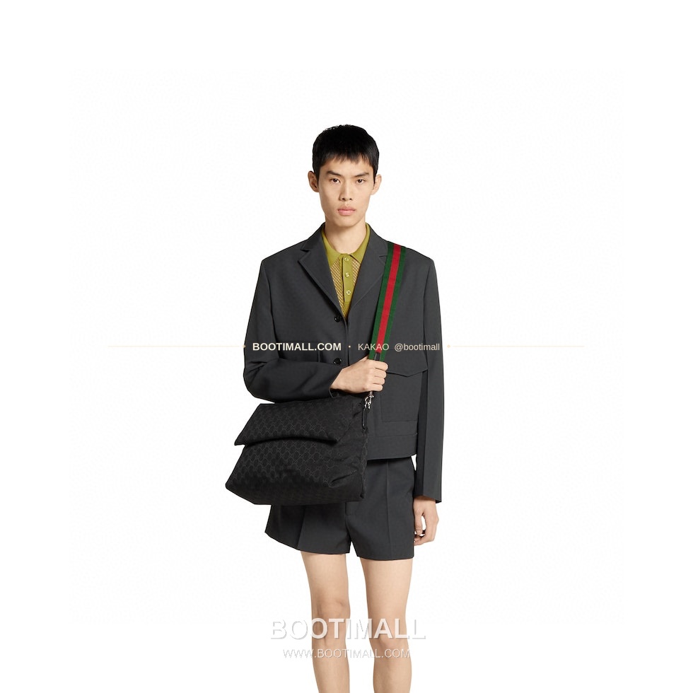 구찌 캔버스 레더 트림 구조 토트백 Gucci Canvas Leather Trim Structured Tote Bag 821616 36cm 3