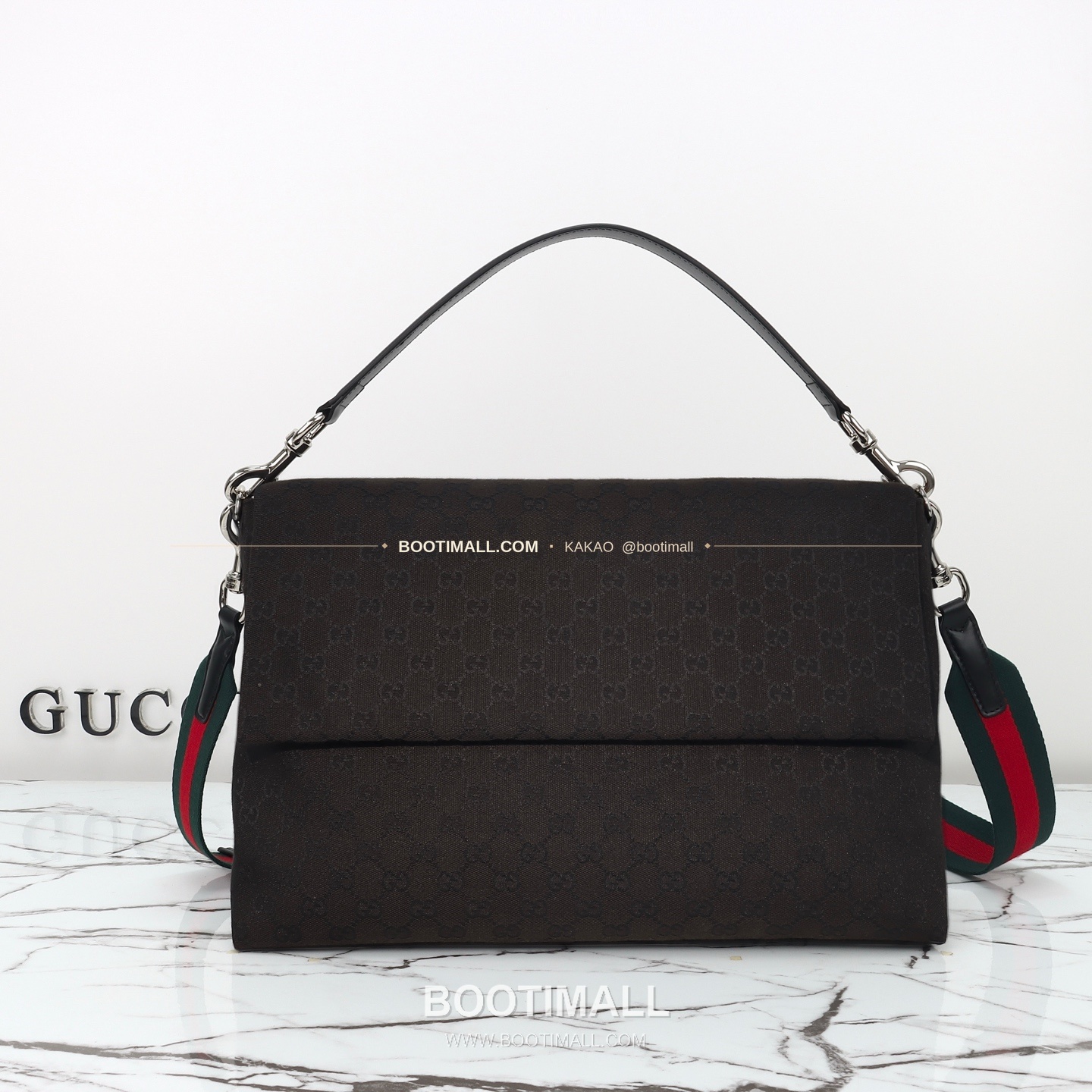구찌 캔버스 레더 트림 구조 토트백 Gucci Canvas Leather Trim Structured Tote Bag 821616 36cm 5