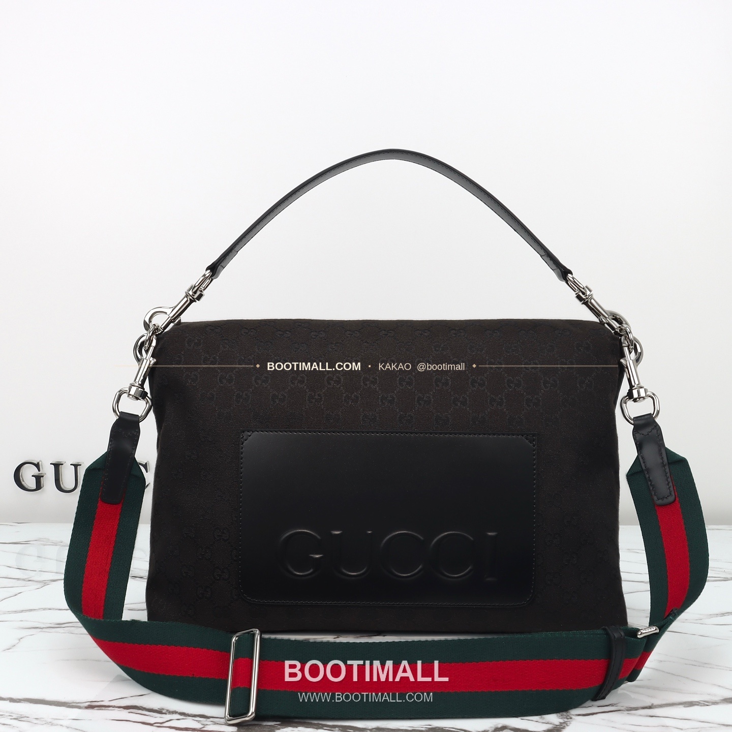 구찌 캔버스 레더 트림 구조 토트백 Gucci Canvas Leather Trim Structured Tote Bag 821616 36cm 7