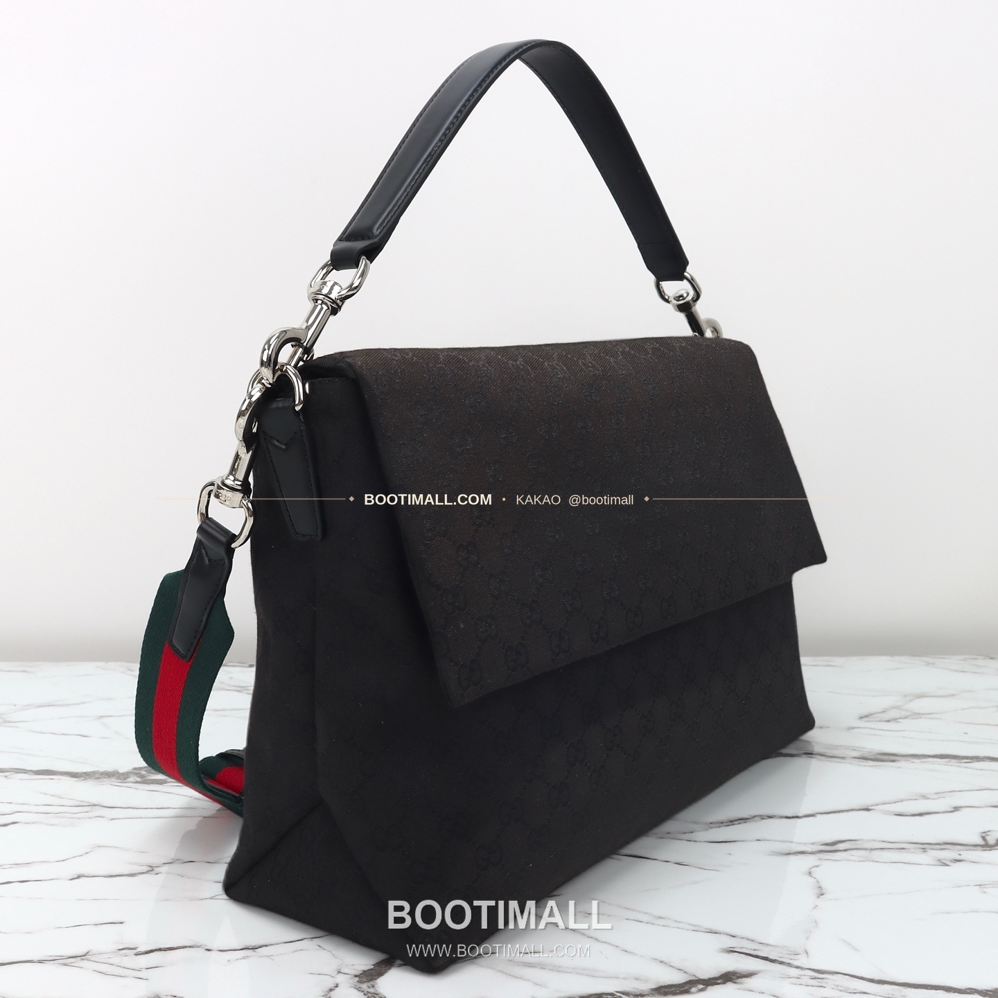 구찌 캔버스 레더 트림 구조 토트백 Gucci Canvas Leather Trim Structured Tote Bag 821616 36cm 8