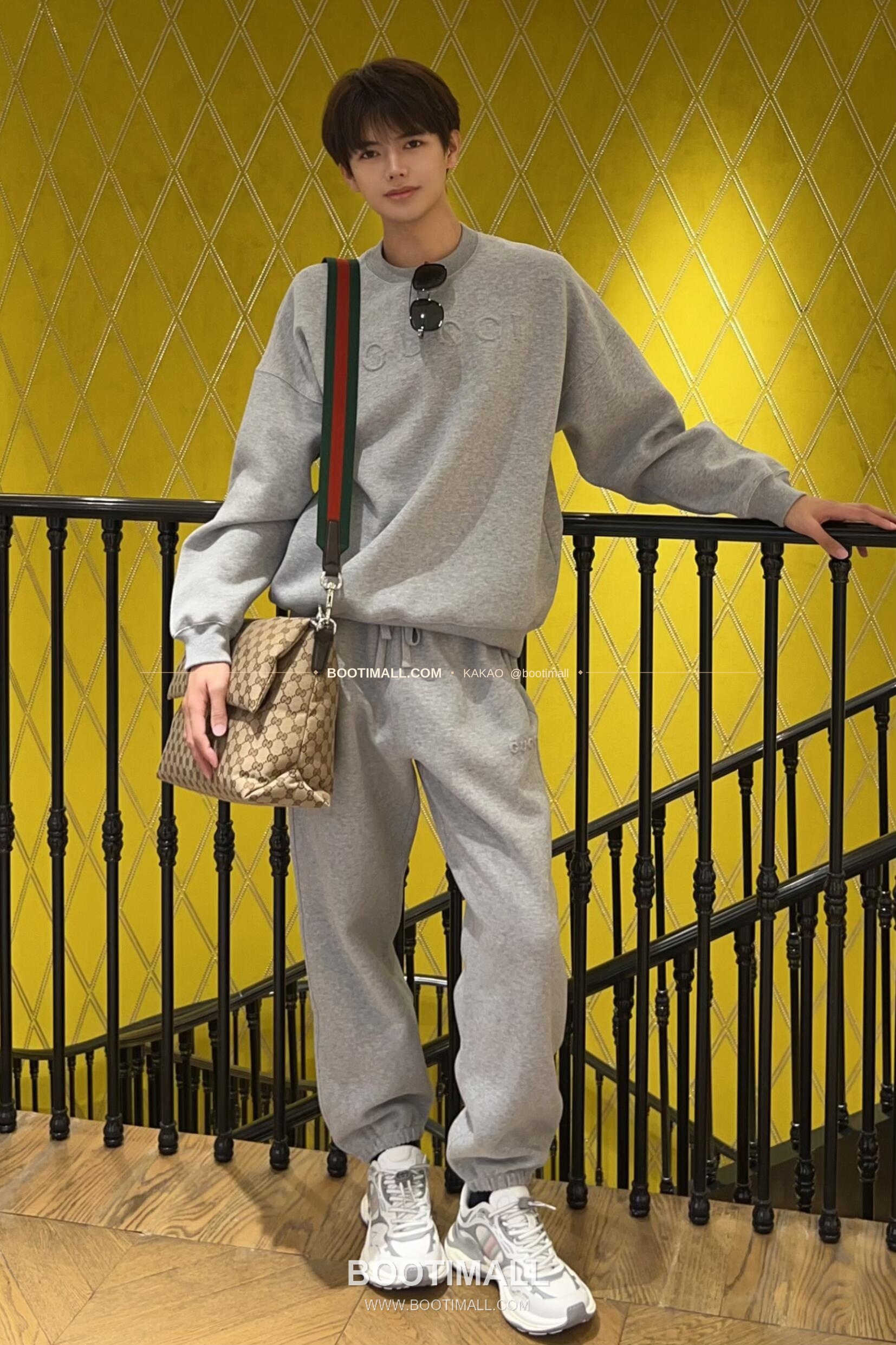 구찌 캔버스 레더 트림 구조 토트백 Gucci Canvas Leather Trim Structured Tote Bag 821616 36cm 3