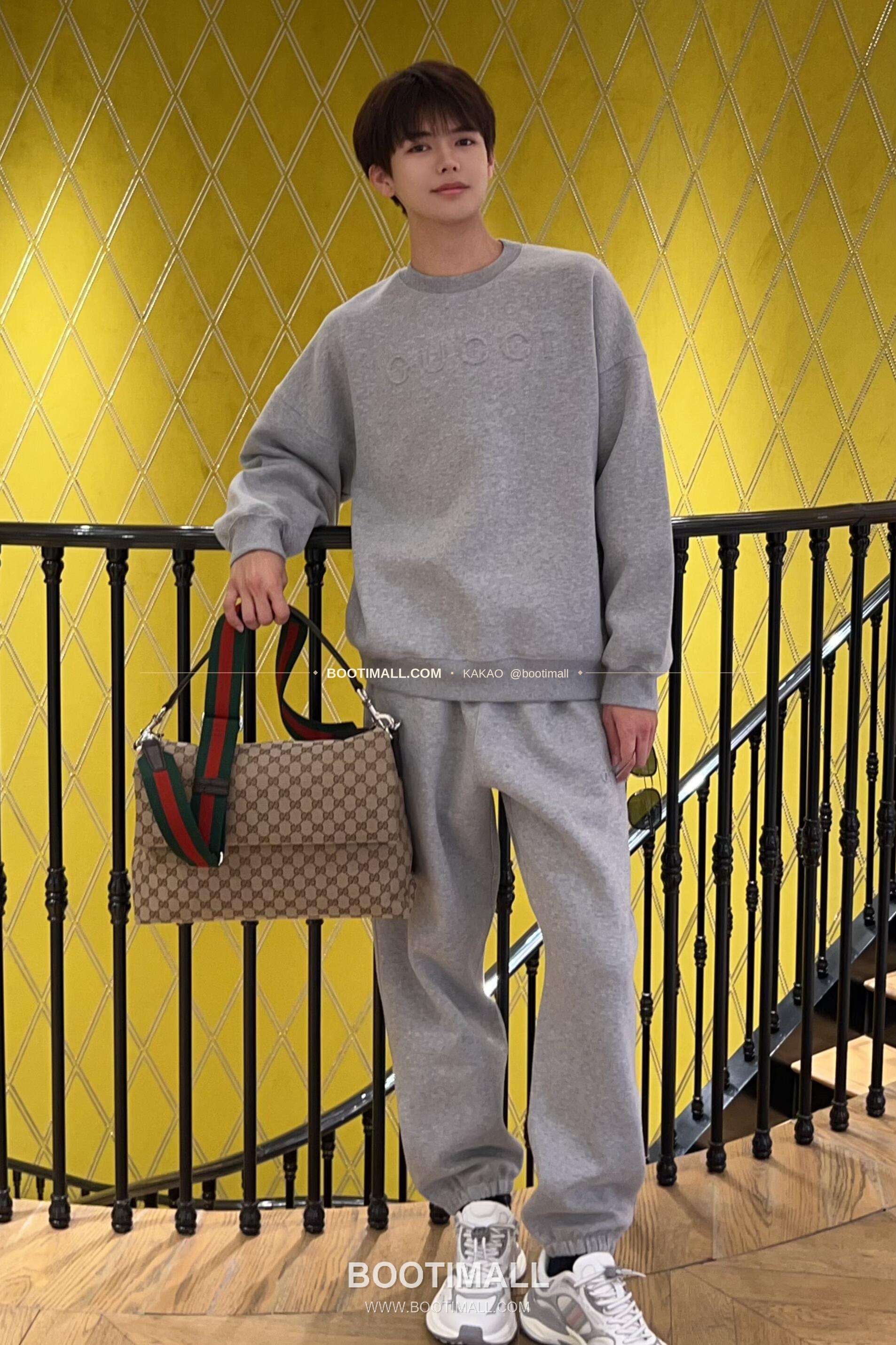 구찌 캔버스 레더 트림 구조 토트백 Gucci Canvas Leather Trim Structured Tote Bag 821616 36cm 4