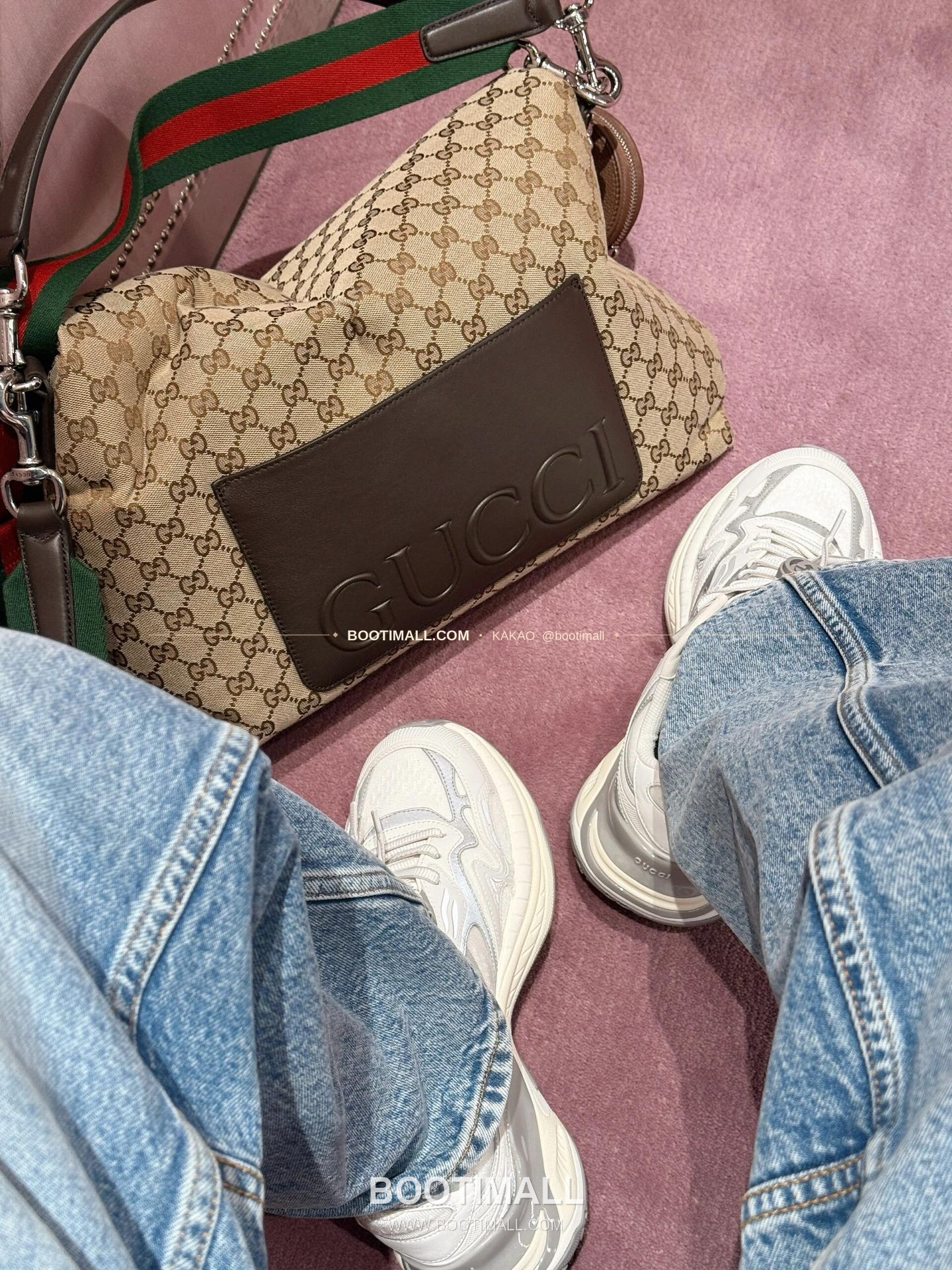 구찌 캔버스 레더 트림 구조 토트백 Gucci Canvas Leather Trim Structured Tote Bag 821616 36cm 8