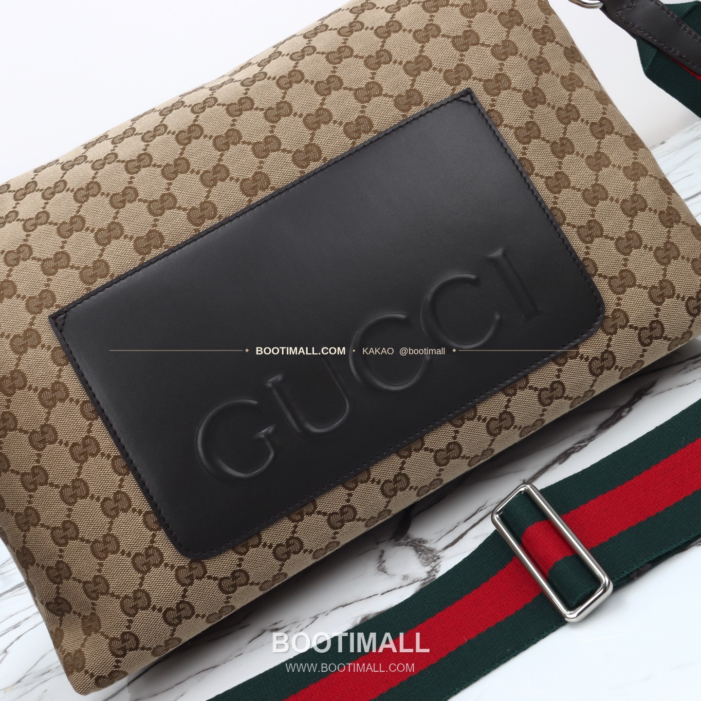 구찌 캔버스 레더 트림 구조 토트백 Gucci Canvas Leather Trim Structured Tote Bag 821616 36cm 15