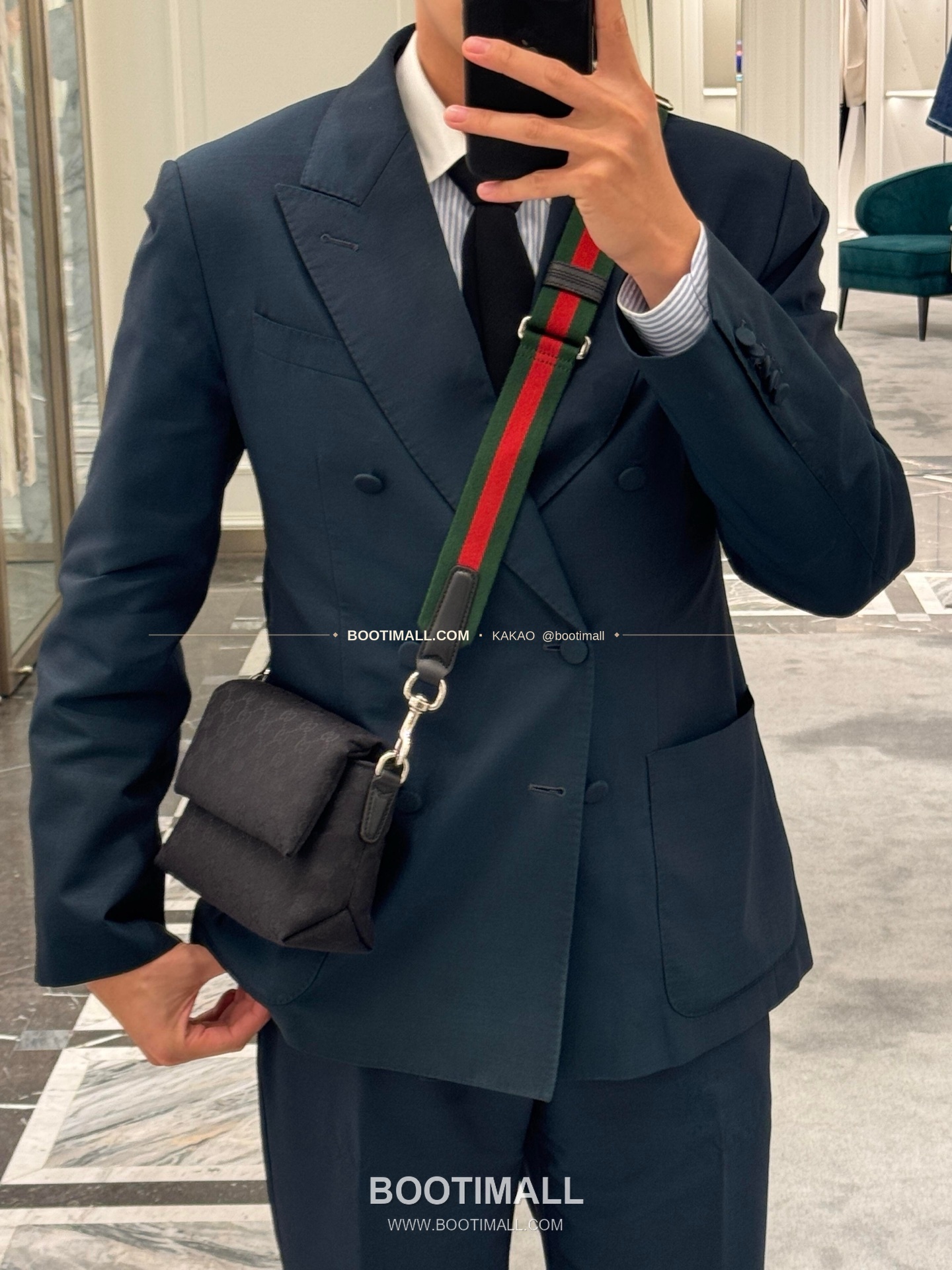 구찌 캔버스 레더 트림 미니 숄더백 Gucci Canvas Leather Trim Mini Shoulder Bag 821617 19cm 3