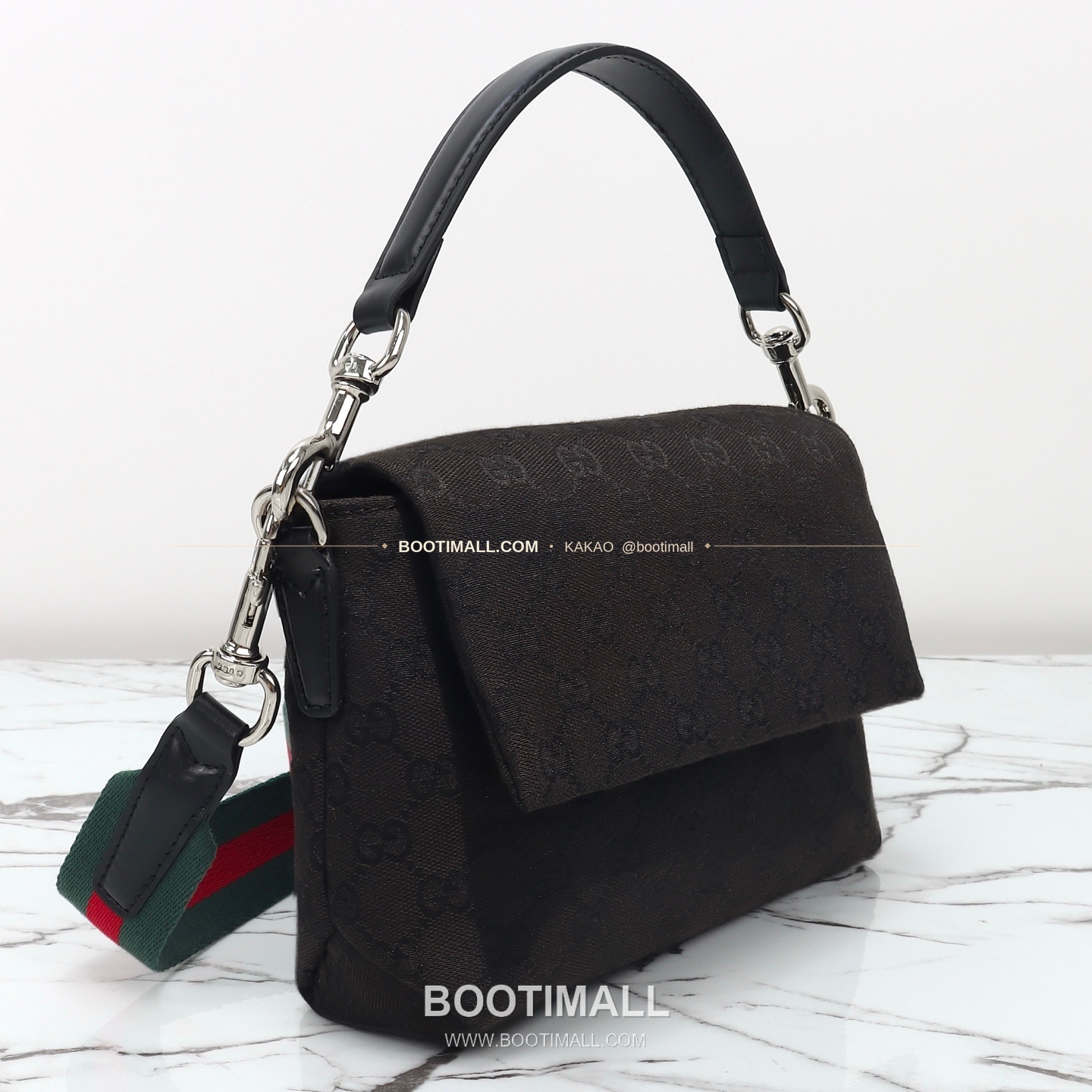 구찌 캔버스 레더 트림 미니 숄더백 Gucci Canvas Leather Trim Mini Shoulder Bag 821617 19cm 12