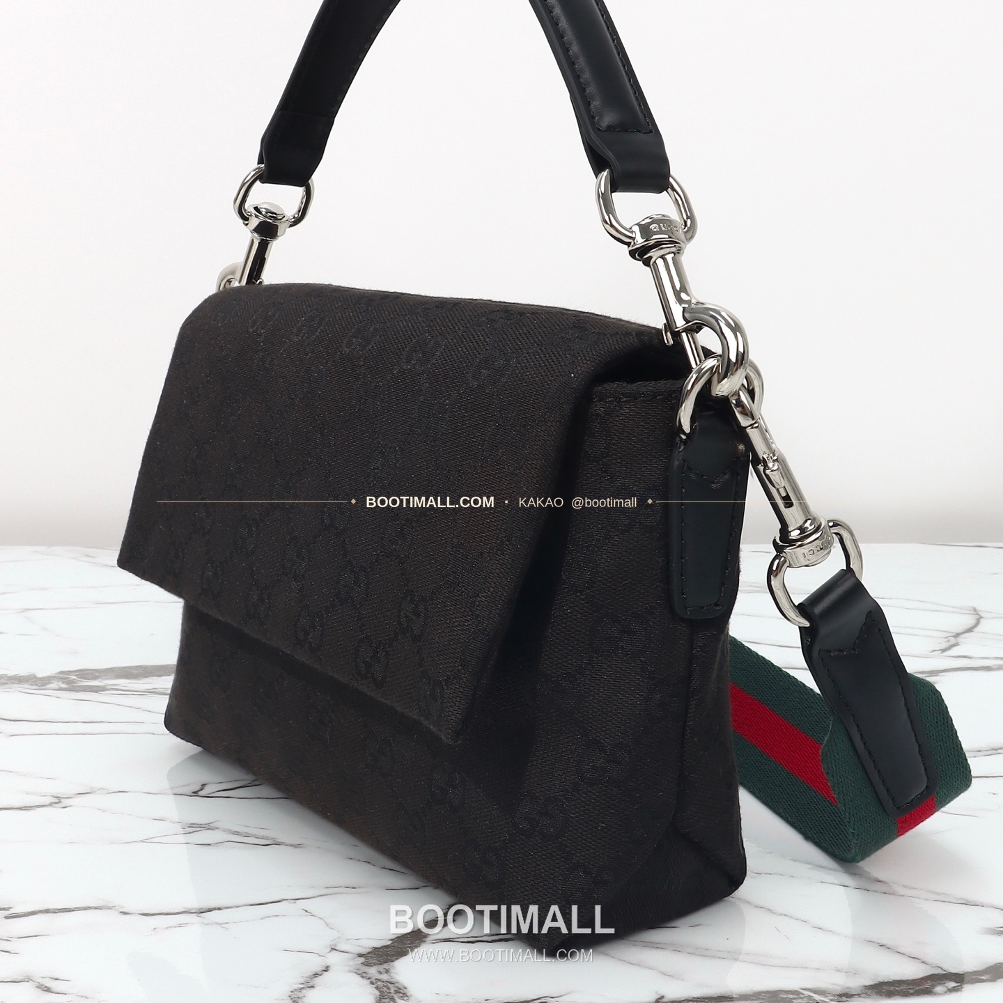 구찌 캔버스 레더 트림 미니 숄더백 Gucci Canvas Leather Trim Mini Shoulder Bag 821617 19cm 14