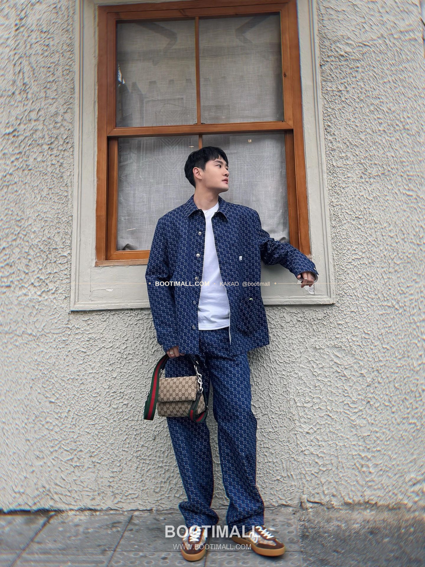 구찌 캔버스 레더 트림 미니 숄더백 Gucci Canvas Leather Trim Mini Shoulder Bag 821617 19cm 4