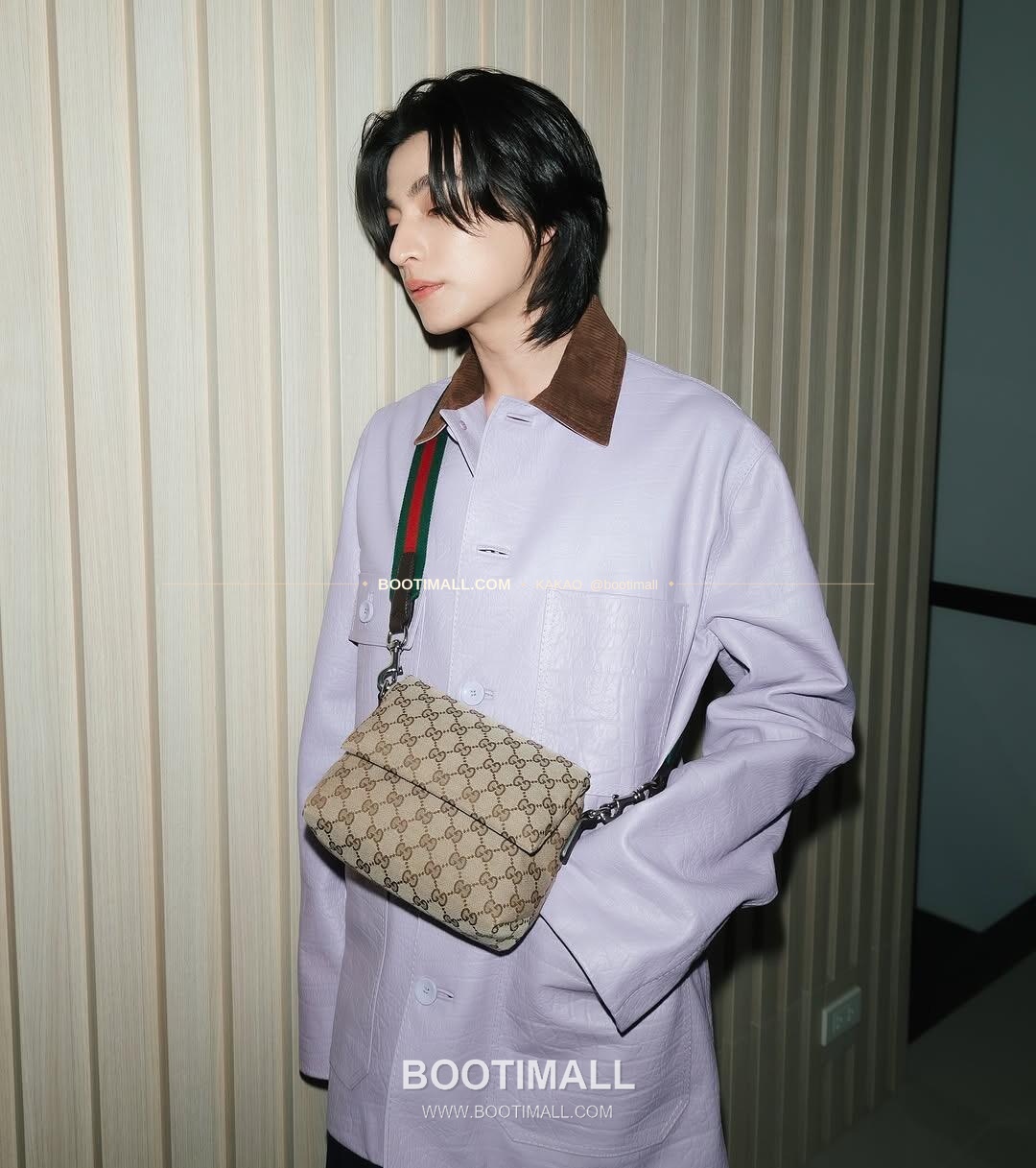 구찌 캔버스 레더 트림 미니 숄더백 Gucci Canvas Leather Trim Mini Shoulder Bag 821617 19cm 6