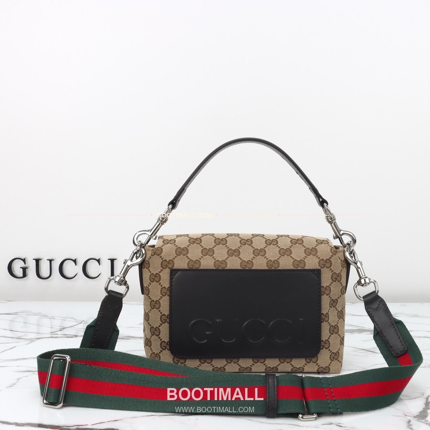 구찌 캔버스 레더 트림 미니 숄더백 Gucci Canvas Leather Trim Mini Shoulder Bag 821617 19cm 12
