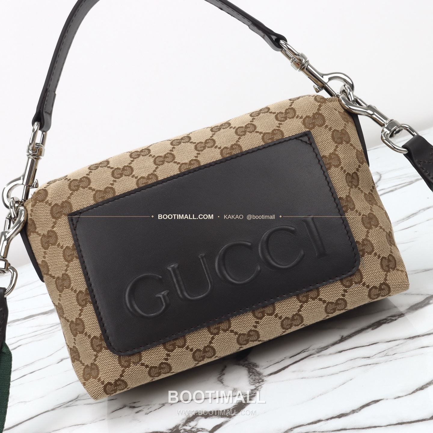 구찌 캔버스 레더 트림 미니 숄더백 Gucci Canvas Leather Trim Mini Shoulder Bag 821617 19cm 14