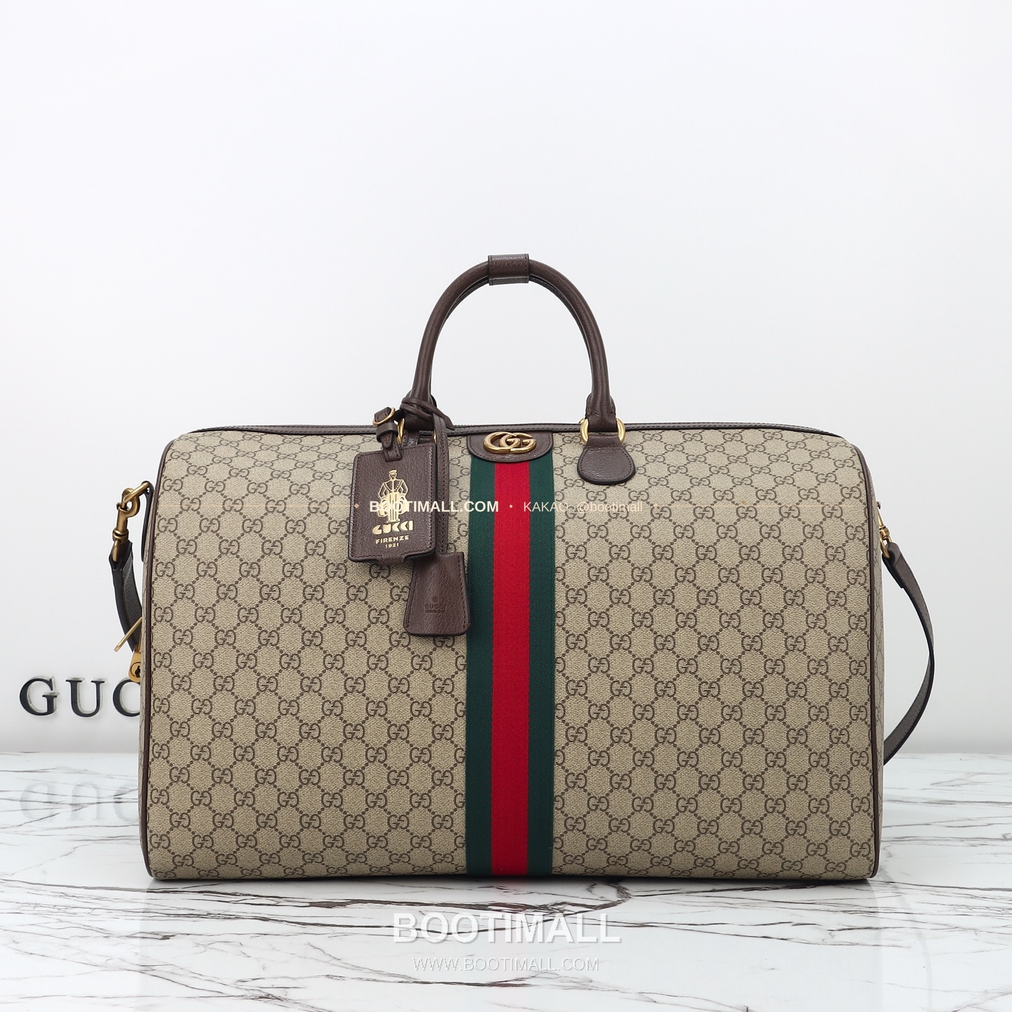 구찌 베이지 브라운 카프스킨 대용량 보스턴백 Gucci Beige Brown Calfskin Large Boston Bag 834458 52cm 4