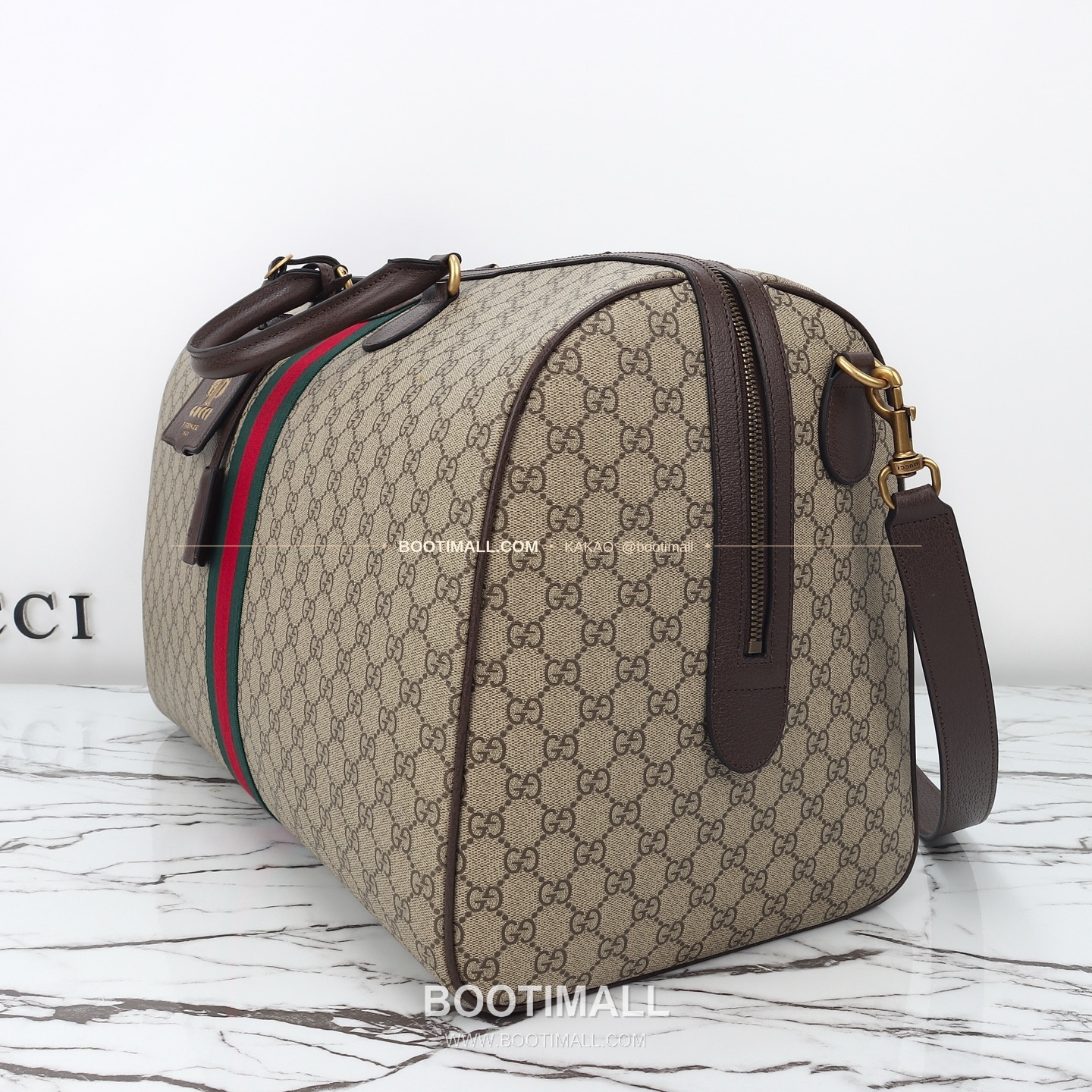 구찌 베이지 브라운 카프스킨 대용량 보스턴백 Gucci Beige Brown Calfskin Large Boston Bag 834458 52cm 10