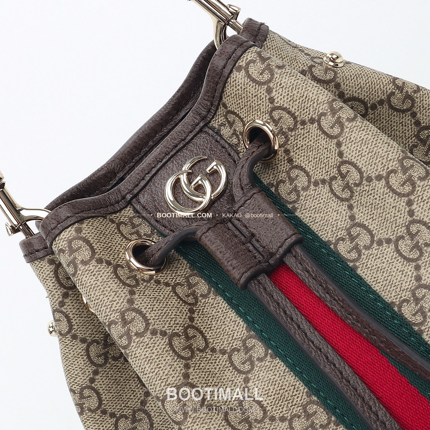 구찌 브라운 러버 코팅 캔버스 구조 버킷백 Gucci Brown Rubber Coated Canvas Structured Bucket Bag 841313 21.5cm 4