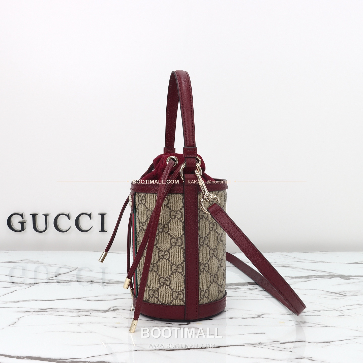 구찌 브라운 레드 카프스킨 슬림 버티컬 숄더백 Gucci Brown Red Calfskin Slim Vertical Shoulder Bag 838462 23cm 2