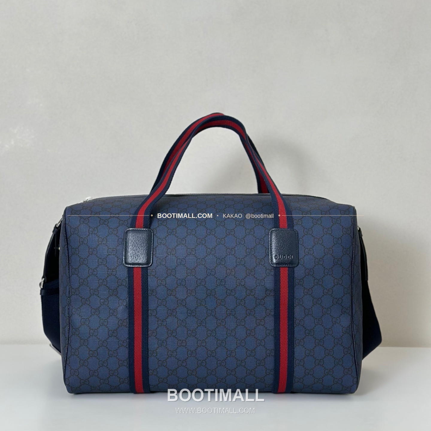 구찌 블루 러버 코팅 캔버스 보스턴백 Gucci Blue Rubber Coated Canvas Large Boston Bag 799871 47cm 1