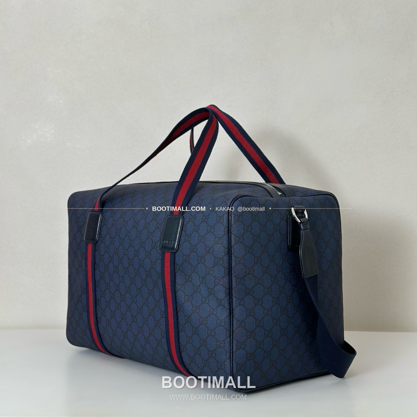 구찌 블루 러버 코팅 캔버스 보스턴백 Gucci Blue Rubber Coated Canvas Large Boston Bag 799871 47cm 2