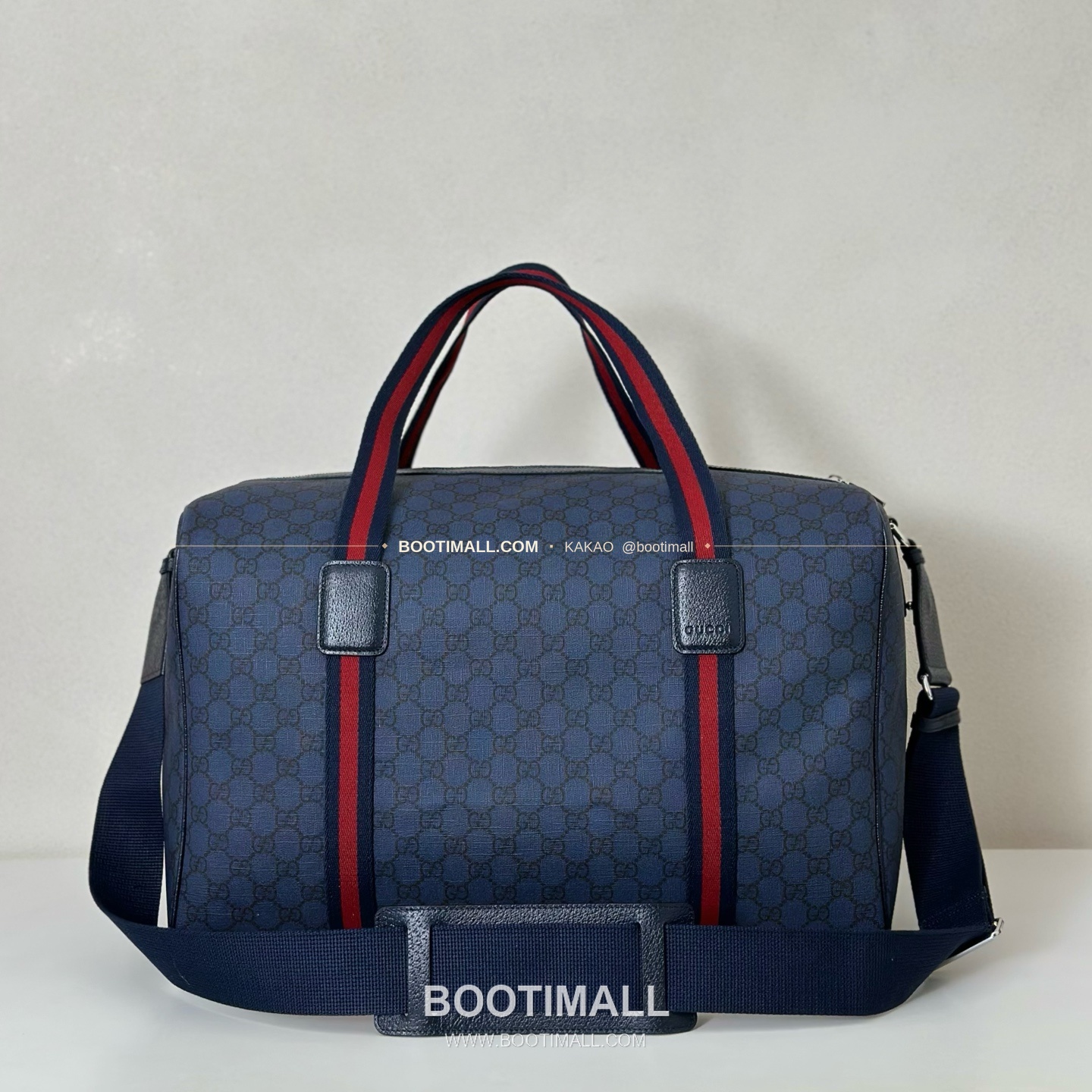 구찌 블루 러버 코팅 캔버스 보스턴백 Gucci Blue Rubber Coated Canvas Large Boston Bag 799871 47cm 3