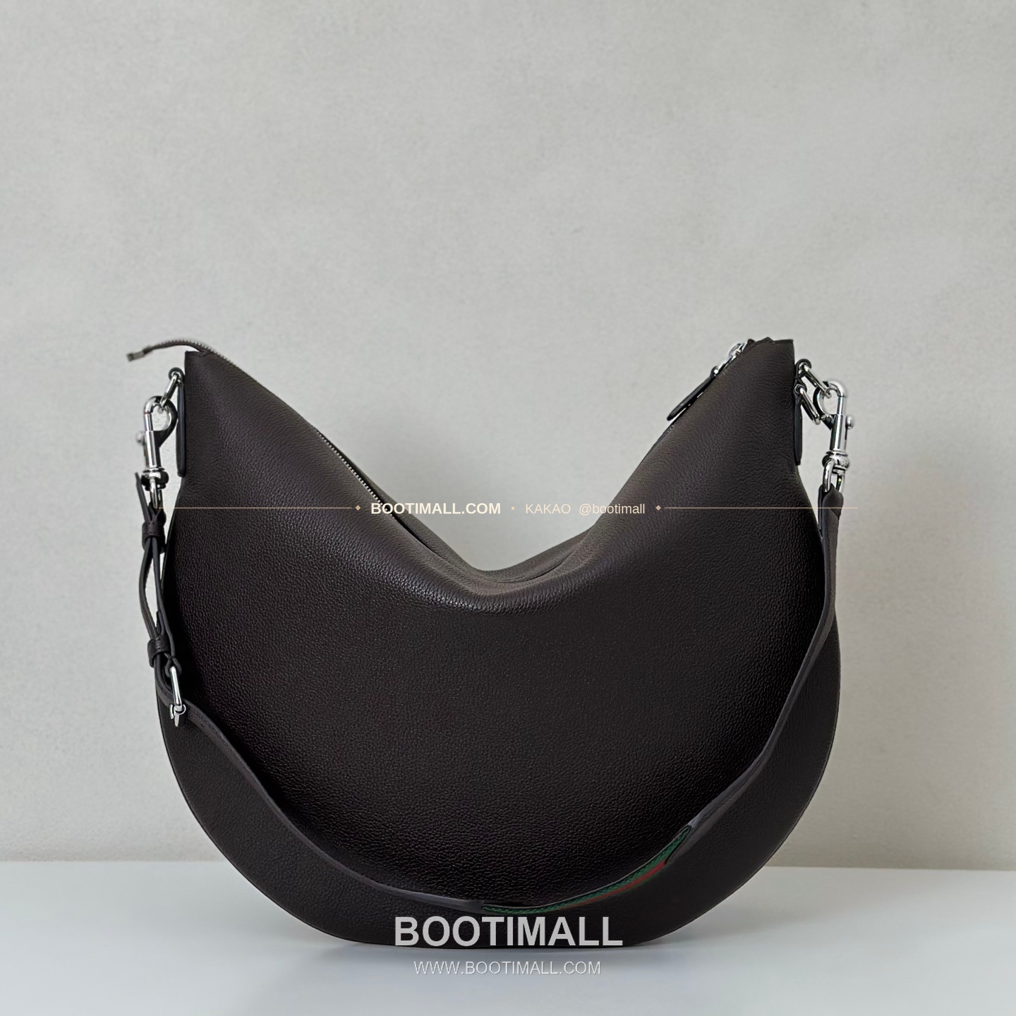 구찌 블랙 리치 그레인 카프스킨 숄더백 Gucci Brown Litchi Grain Calfskin Large Boston Bag 800194 50cm 3