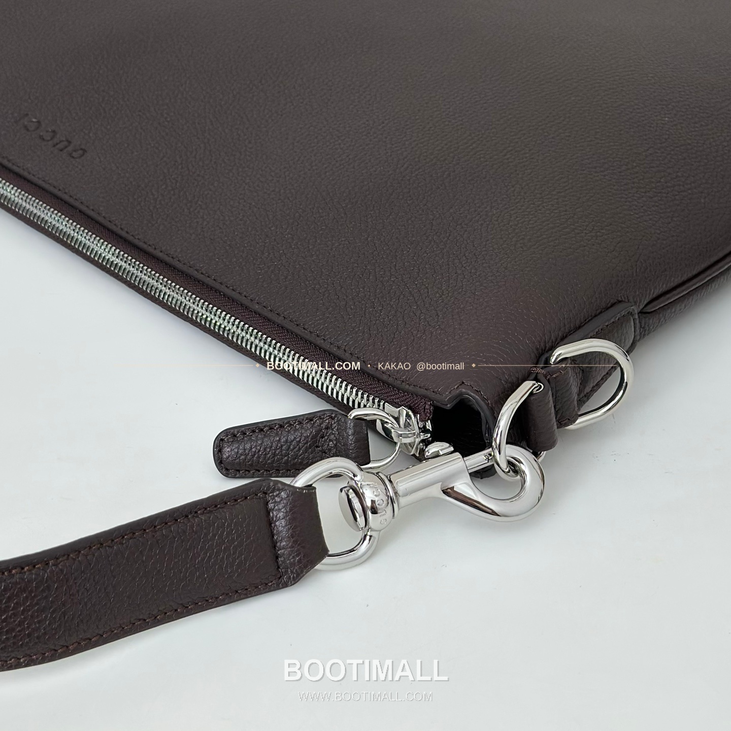 구찌 블랙 리치 그레인 카프스킨 숄더백 Gucci Brown Litchi Grain Calfskin Large Boston Bag 800194 50cm 5