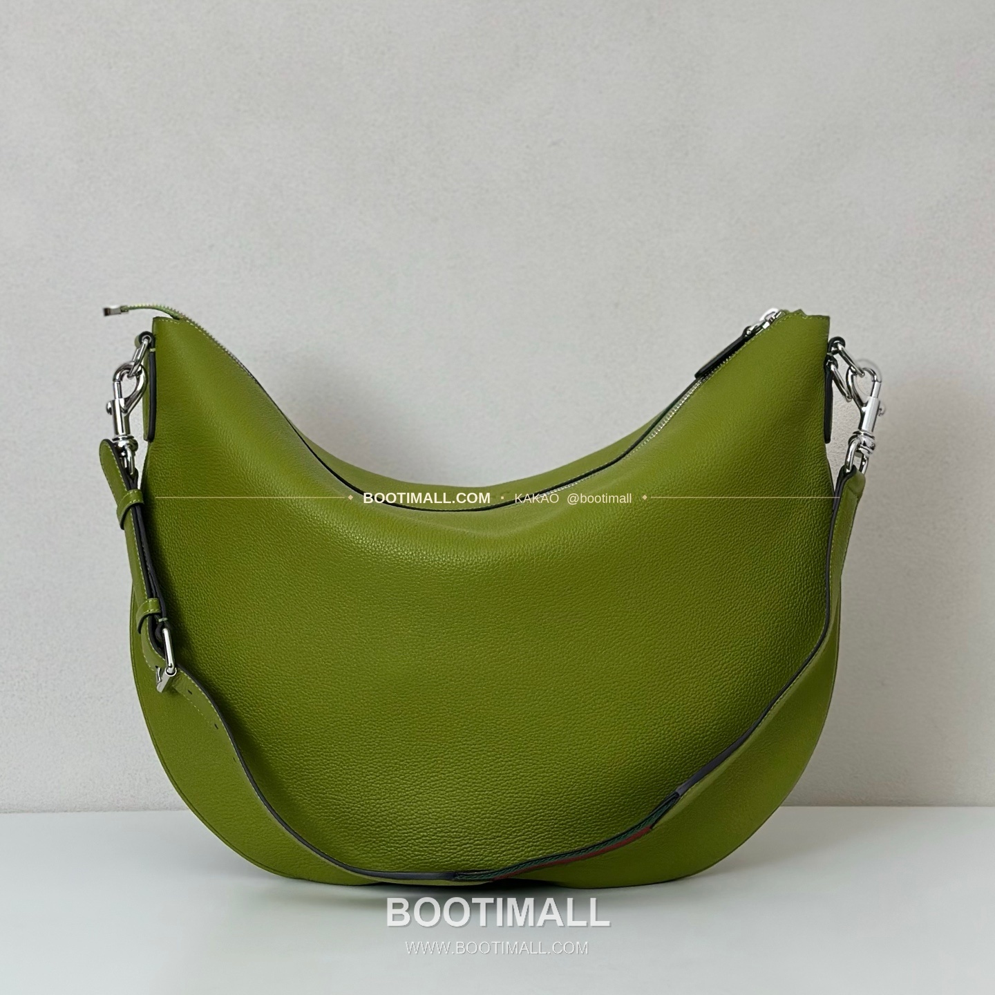 구찌 그린 리치 그레인 카프스킨 숄더백 Gucci Brown Litchi Grain Calfskin Large Boston Bag 800194 50cm 3