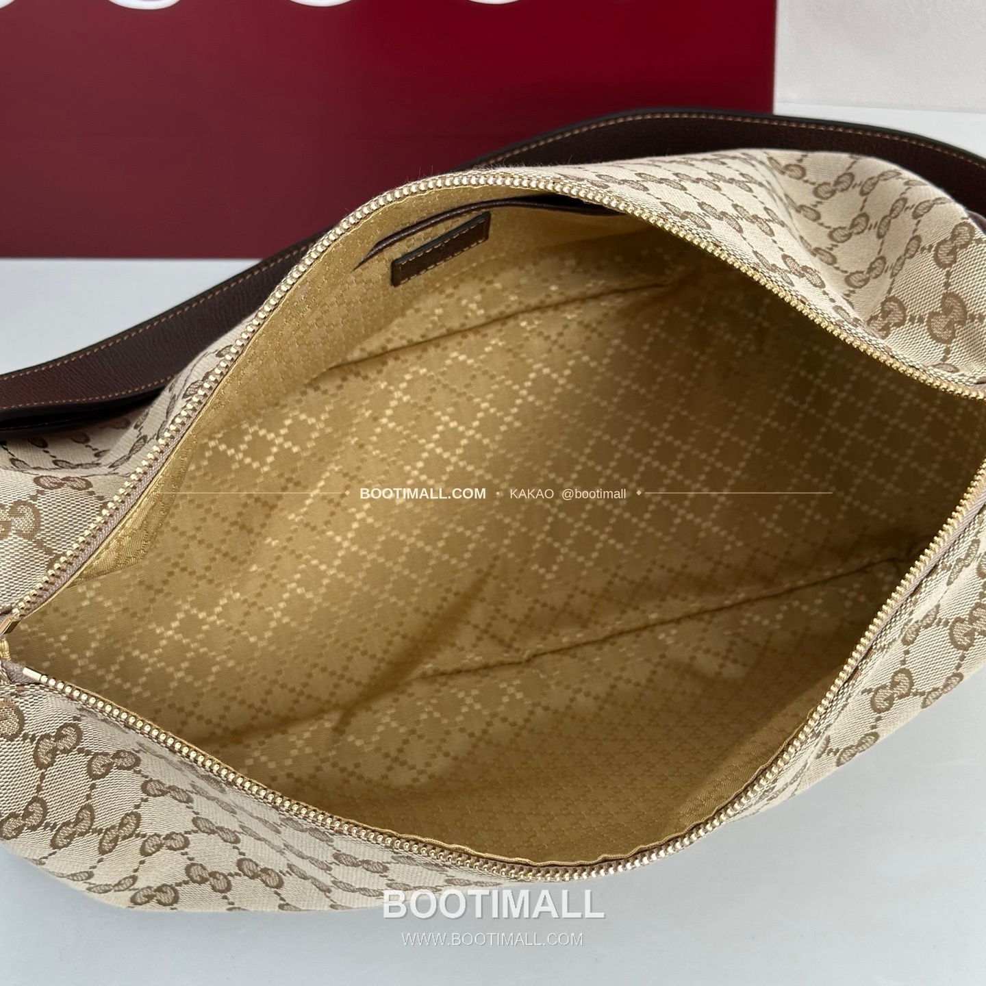 구찌 다크브라운 캔버스 레더 트림 구조 토트백 Gucci Dark Brown Canvas Leather Trim Structured Tote Bag 862530 38cm 8