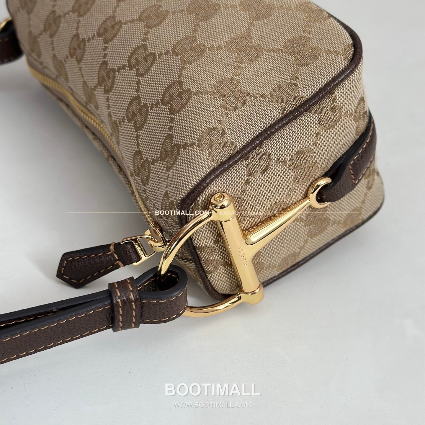 구찌 다크브라운 캔버스 레더 트림 미니 숄더백 Gucci Dark Brown Canvas Leather Trim Mini Shoulder Bag 860784 19.5cm 5