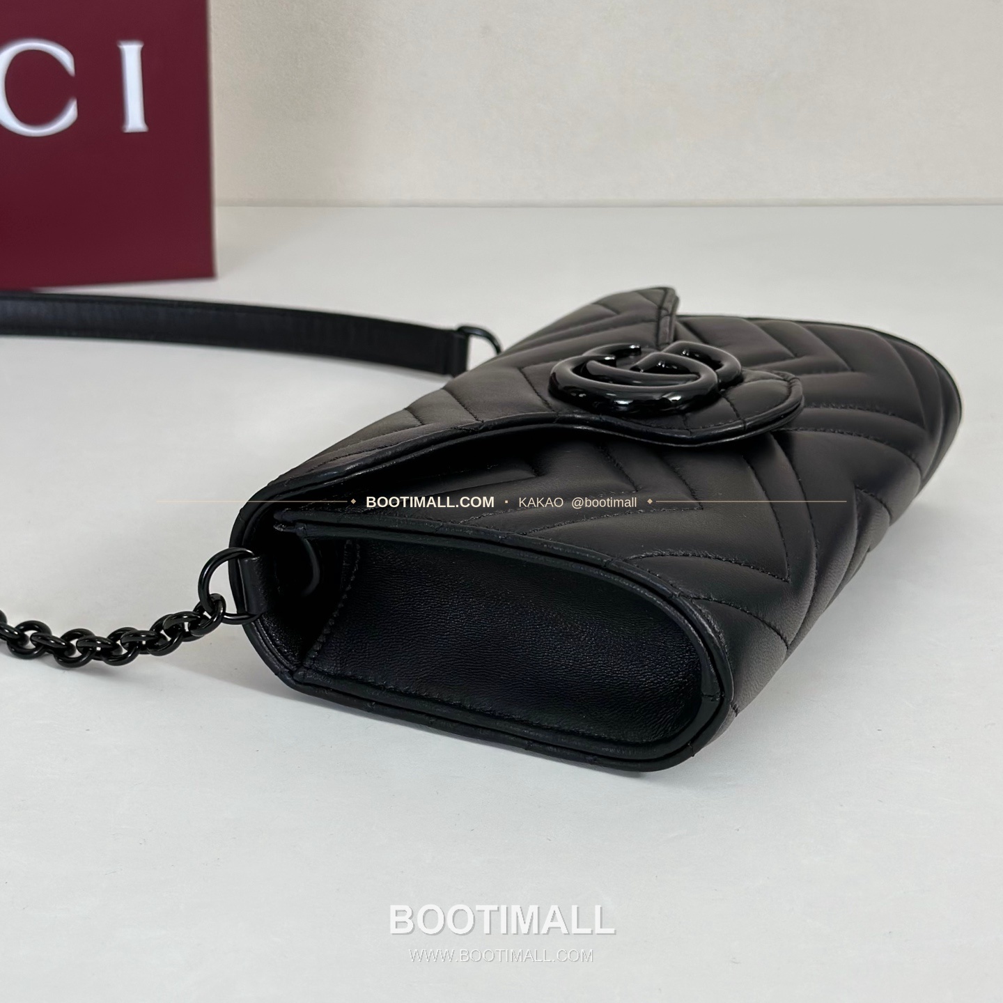 구찌 베이지 램스킨 GG 로고 슬림 숄더백 Gucci Beige Lambskin GG Logo Slim Shoulder Bag 858924 20cm 4