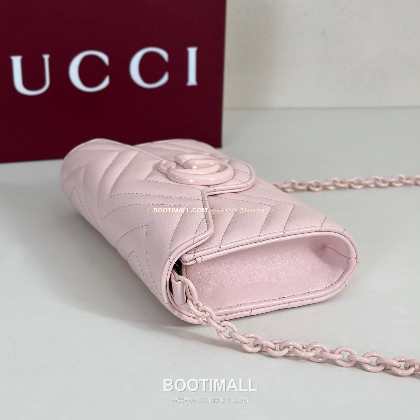 구찌 베이지 램스킨 GG 로고 슬림 숄더백 Gucci Beige Lambskin GG Logo Slim Shoulder Bag 858924 20cm 4