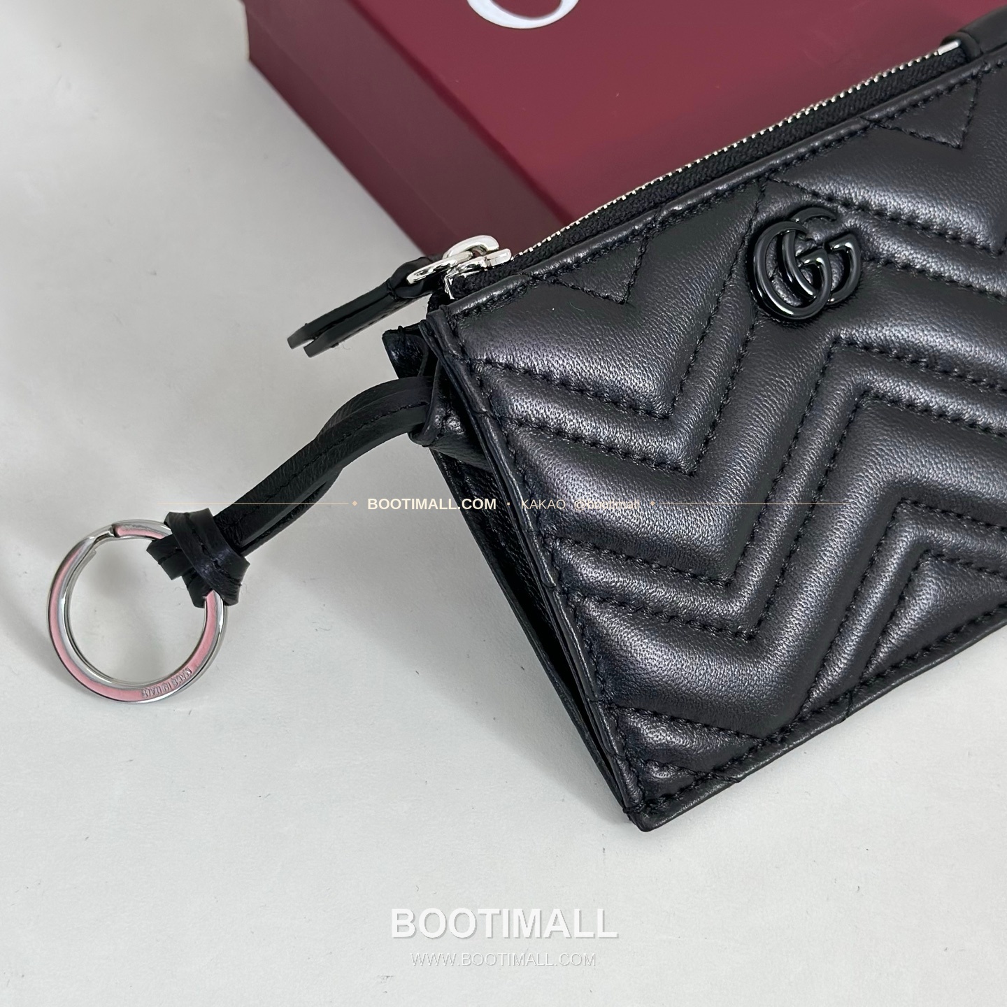 구찌 핑크 램스킨 GG 로고 미니 카드 홀더 Gucci Pink Lambskin GG Logo Mini Card Holder 837747 12cm 3