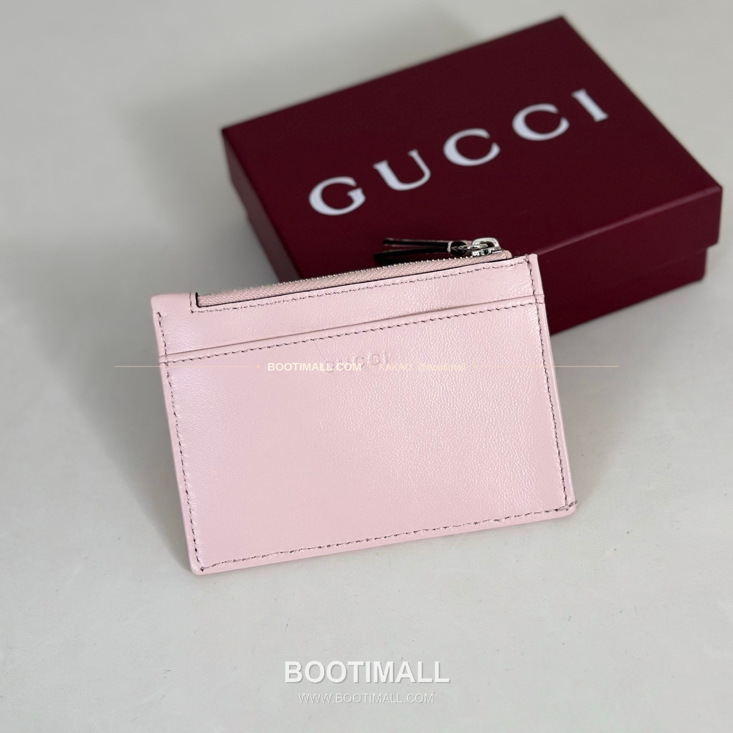 구찌 핑크 램스킨 GG 로고 미니 카드 홀더 Gucci Pink Lambskin GG Logo Mini Card Holder 837747 12cm 2