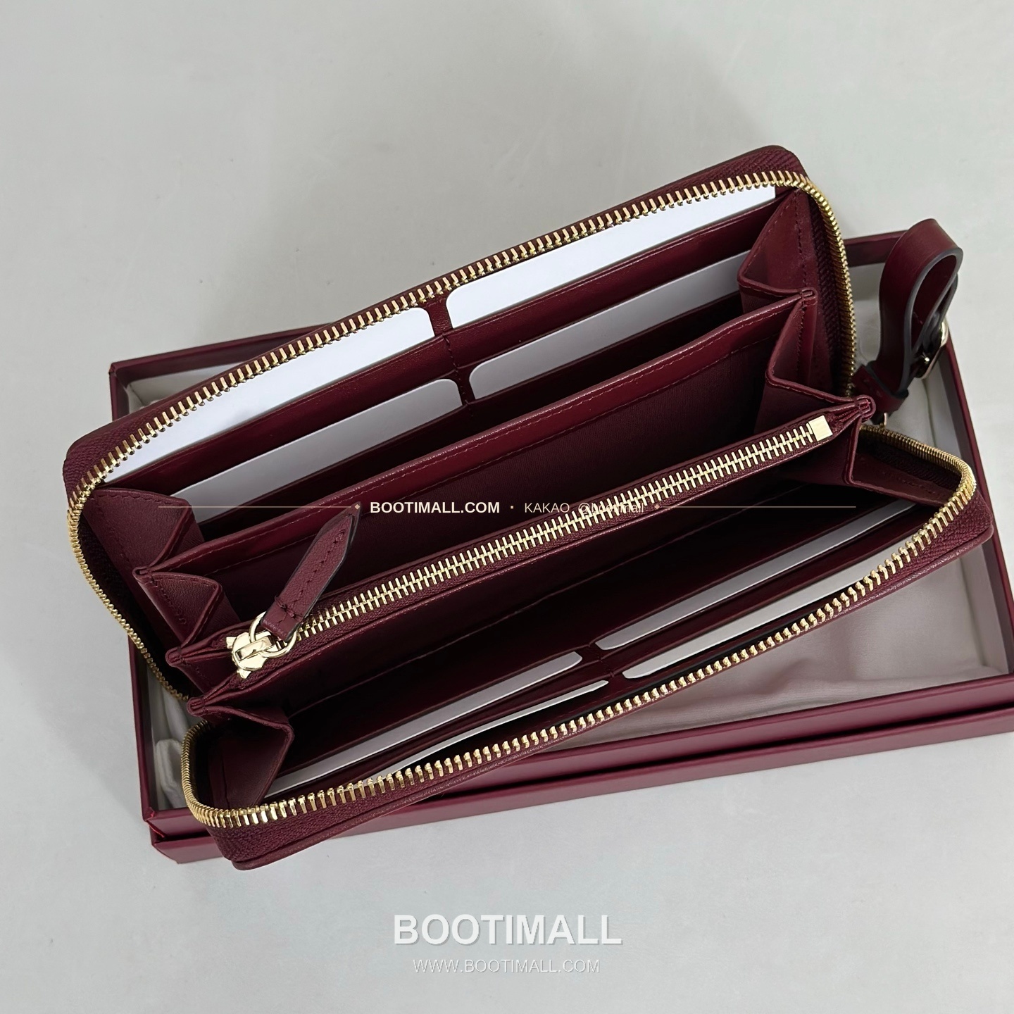 구찌 레드 카프스킨 슬림 지퍼 지갑 Gucci Red Calfskin Slim Zip Wallet 854234 19.3cm 4