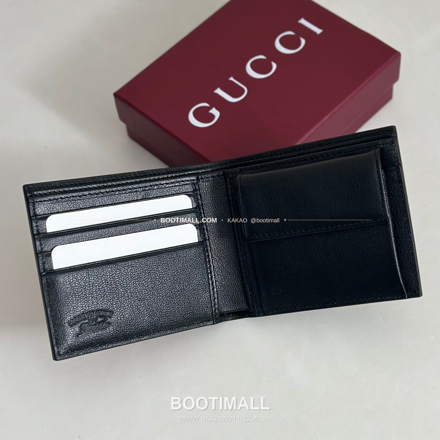 구찌 베이지 카프스킨 반지갑 Gucci Beige Calfskin Bifold Wallet 867325 11cm 4