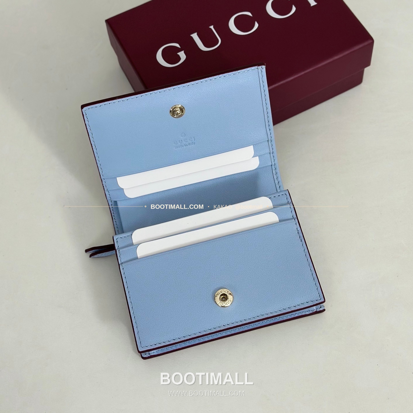 구찌 블루 프린트 코팅 캔버스 Snugg 캐릭터 반지갑 Gucci Blue Print Coated Canvas Snugg Character Bifold Wallet 855384 11cm 3