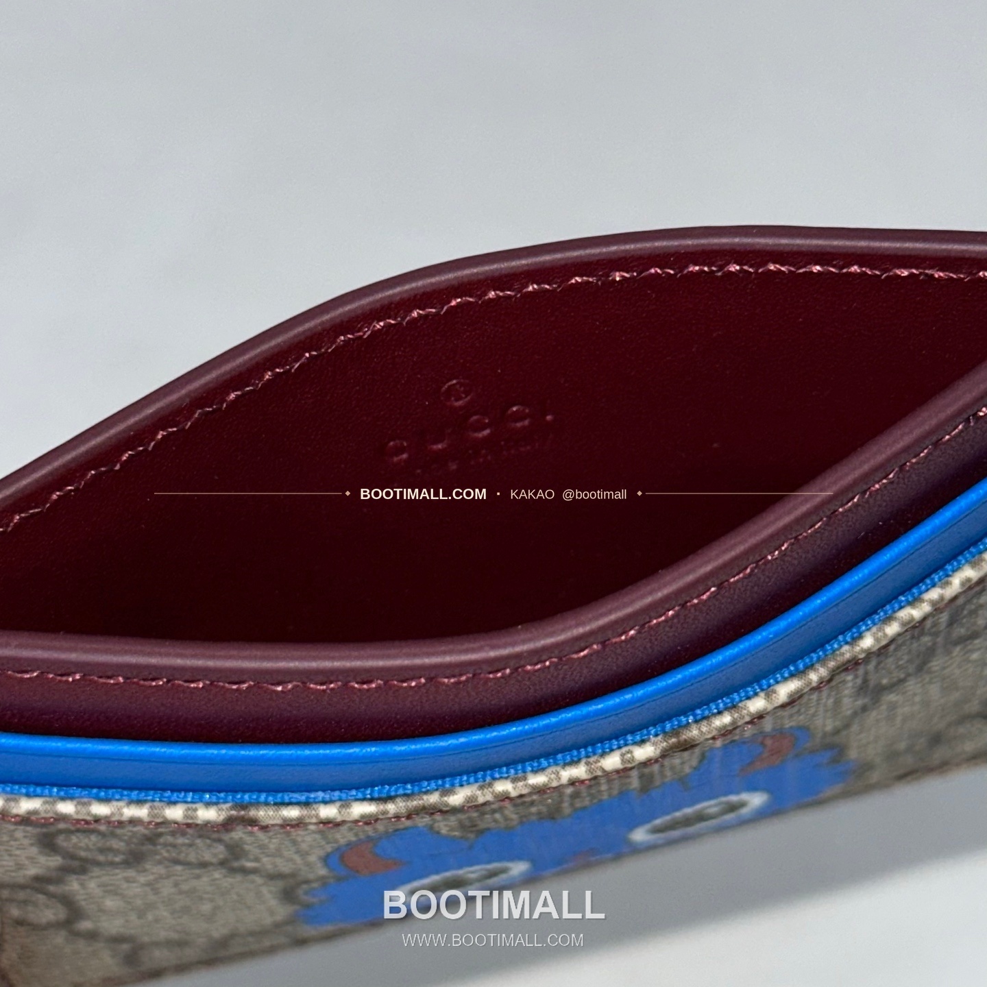 구찌 핑크 프린트 코팅 캔버스 Clumsy 캐릭터 미니 카드 지갑 Gucci Pink Print Coated Canvas Clumsy Character Mini Card Wallet 855373 10cm 3