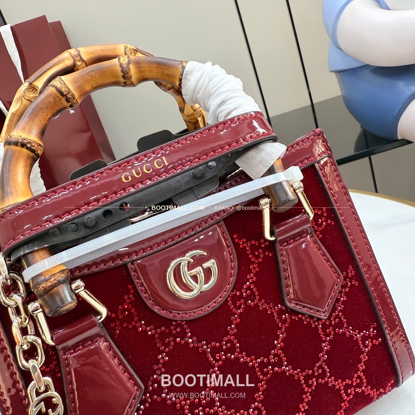 구찌 다이애나 GG 캔버스 대나무 핸들 미니 토트백 Gucci Diana GG Canvas Bamboo Handle Mini Tote Bag 707449 20cm 5